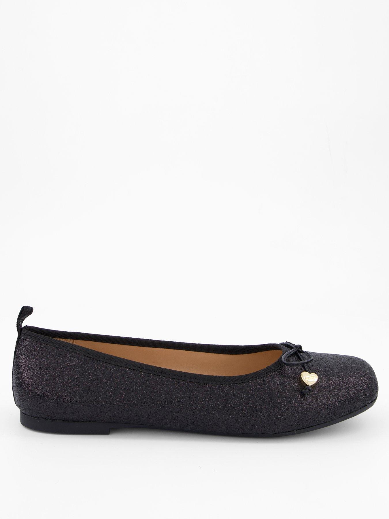 Image 2 of 5 of LOVE MOSCHINO Glitter Ballet Flat - Black
