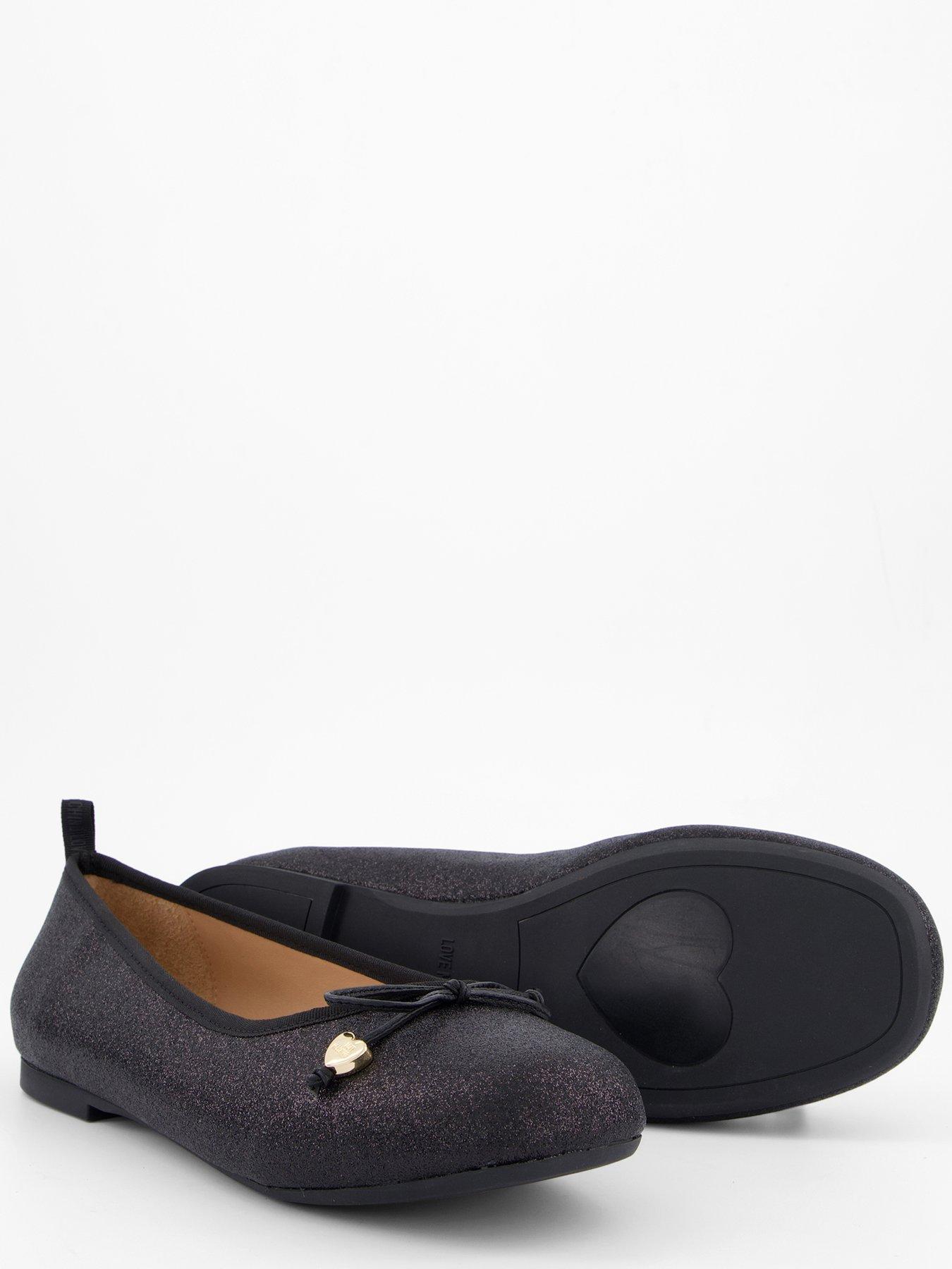 Image 3 of 5 of LOVE MOSCHINO Glitter Ballet Flat - Black