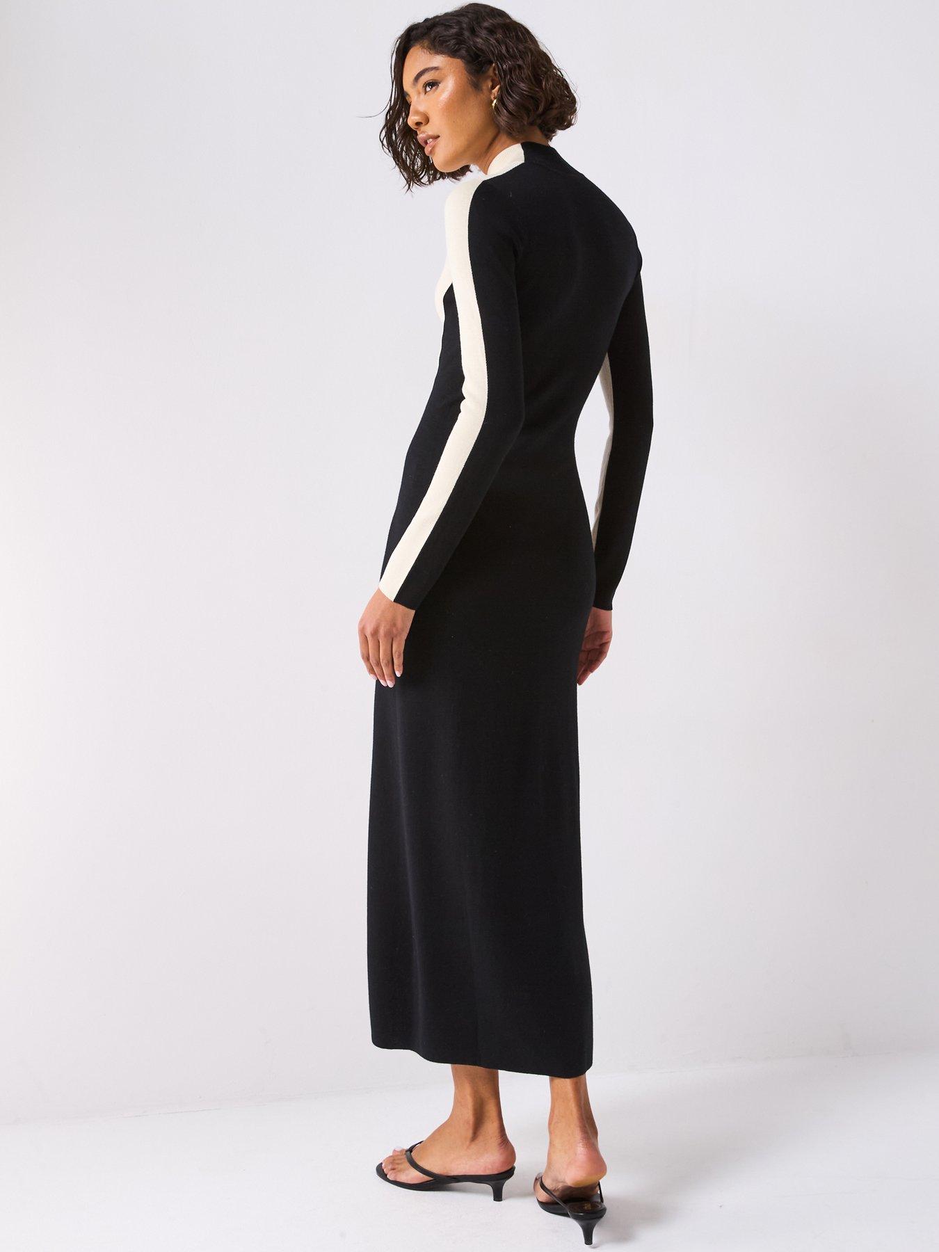 Image 2 of 6 of JOSEPH Bicolour Knit Maxi Dress - Cream