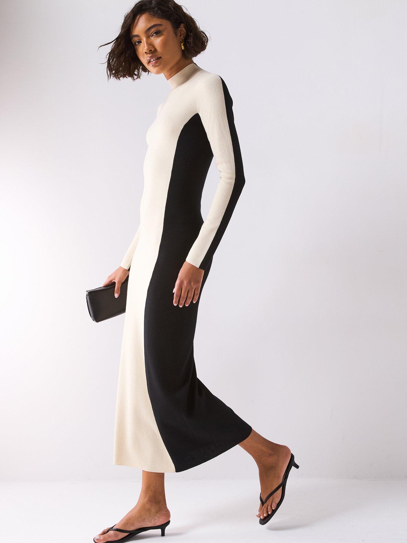 Image 3 of 6 of JOSEPH Bicolour Knit Maxi Dress - Cream