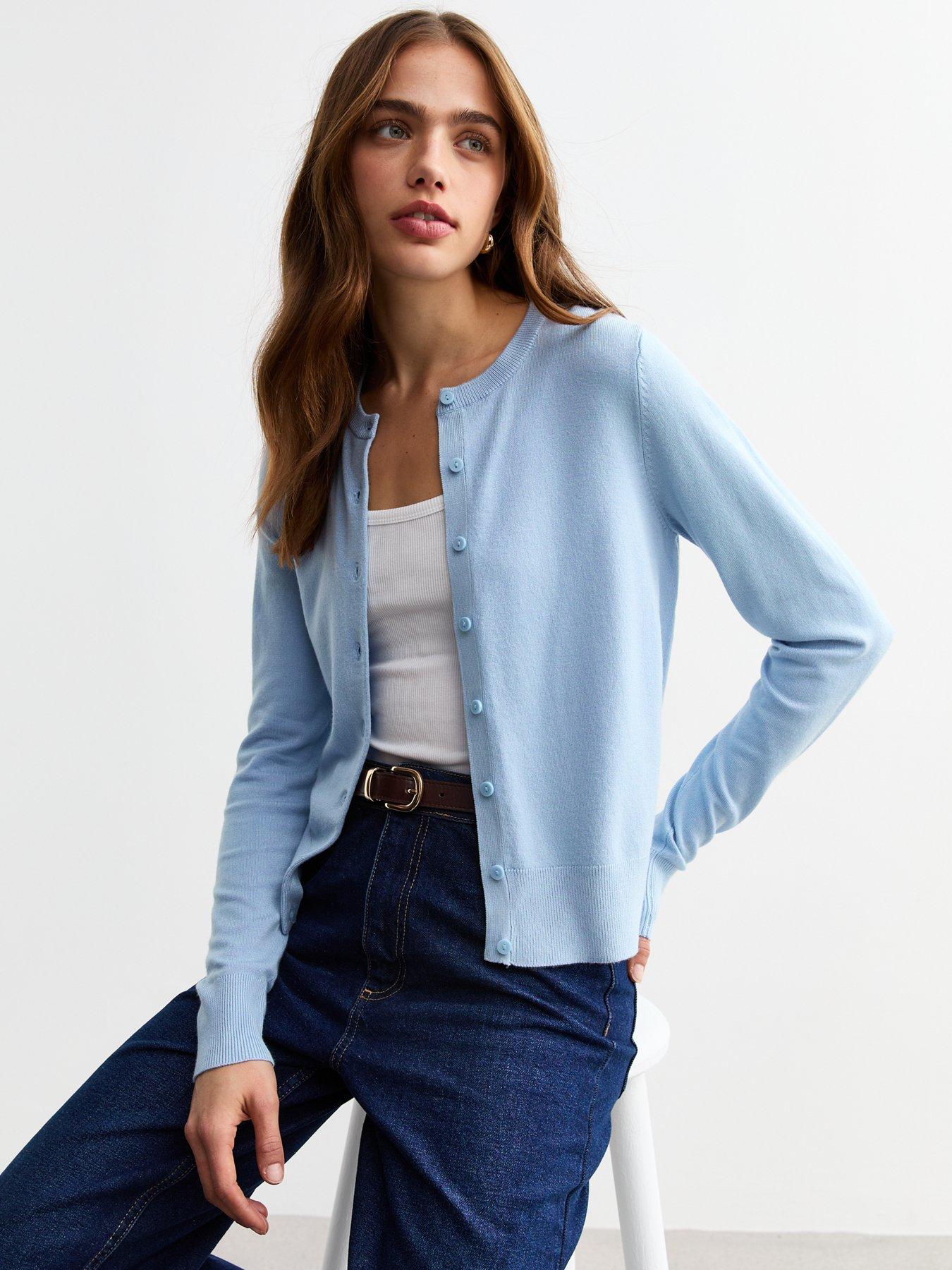 new-look-pale-crew-neck-button-up-cardigan-blue