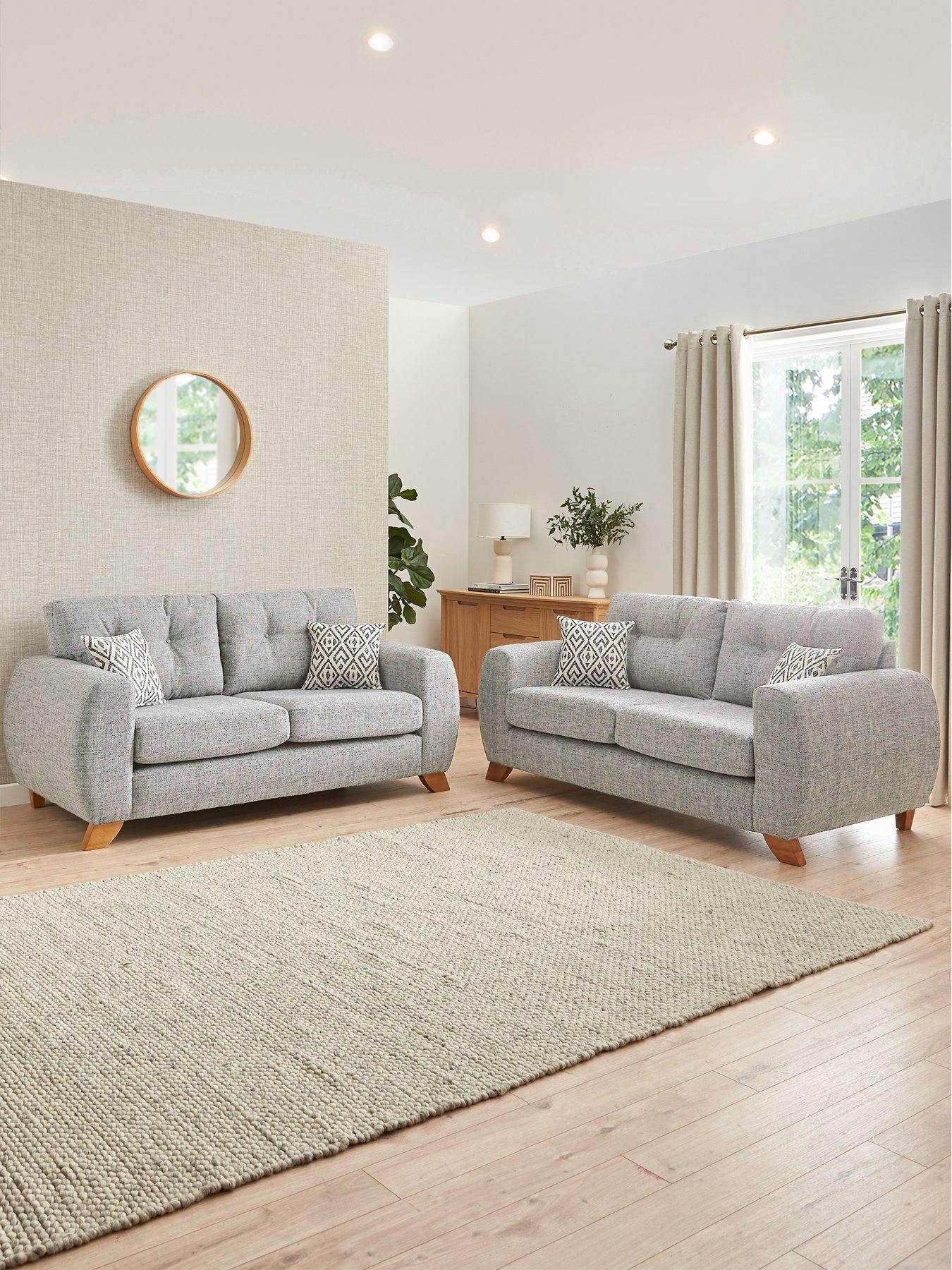 undefined Prent 3 + 2 Seater Fabric Sofa Set (Buy  &  SAVE!) - Made in the UK