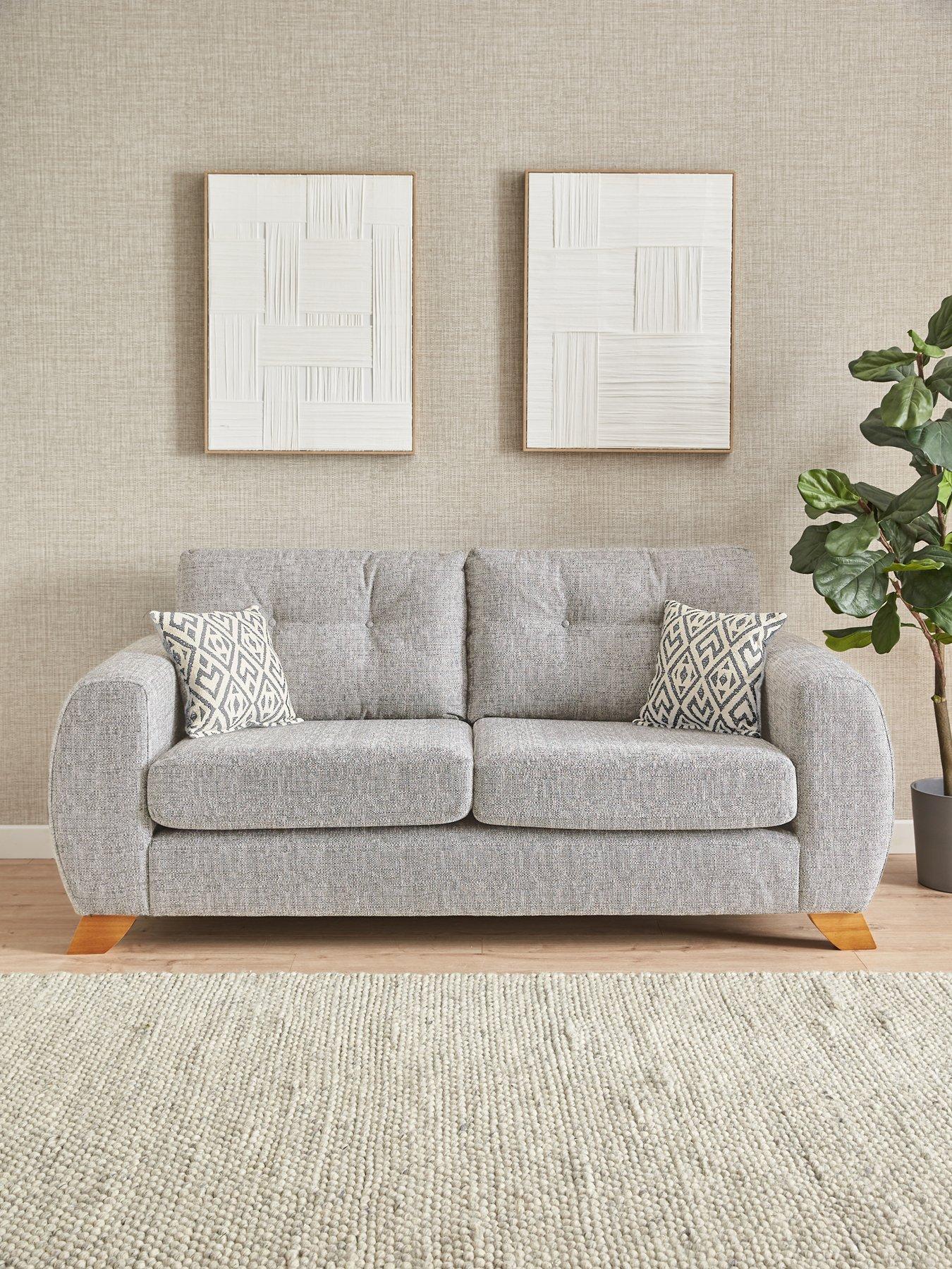 undefined Prent Fabric 3 Seater Sofa - Made in the UK