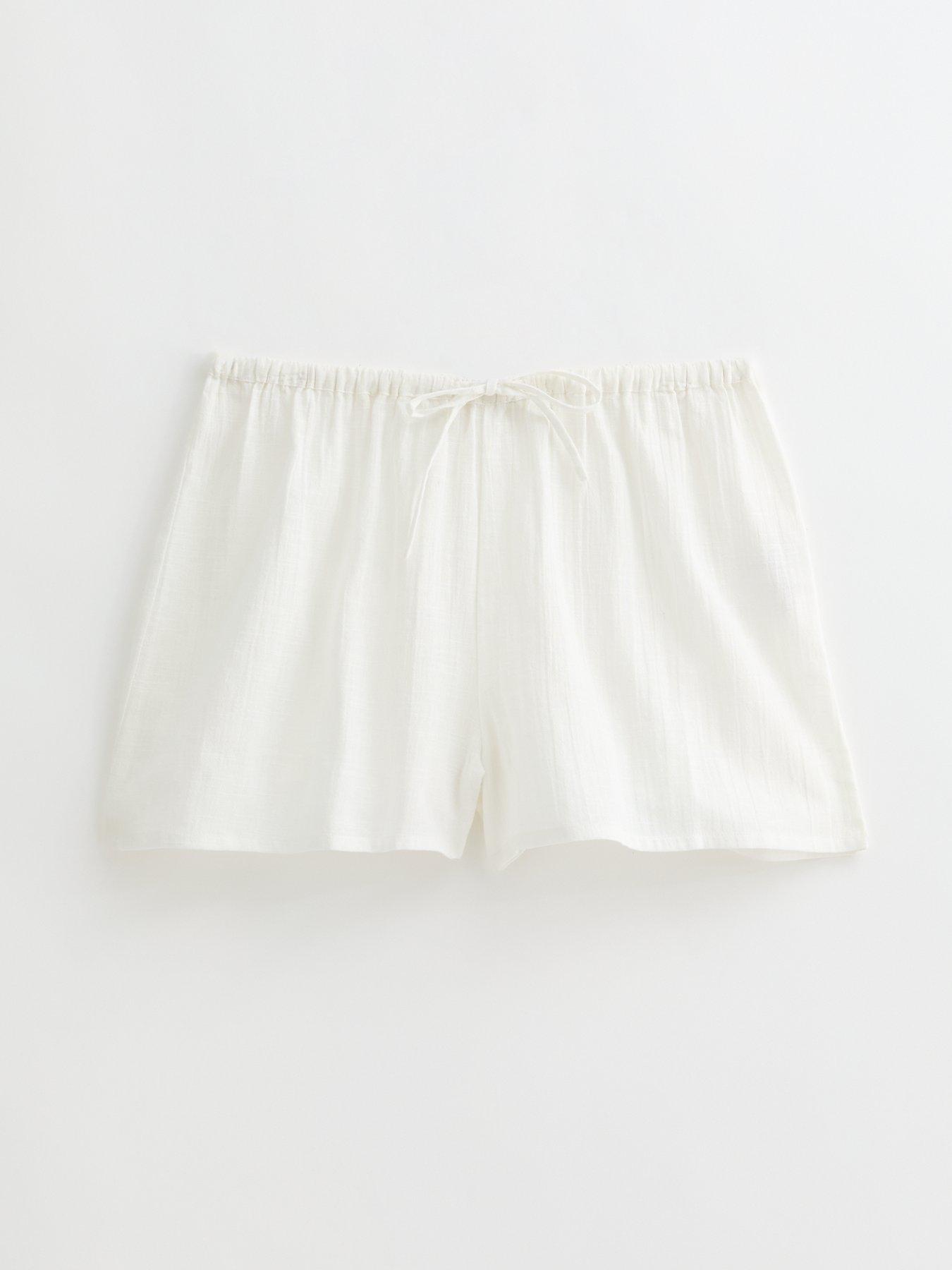 new-look-white-drawstring-waist-slubbed-shortsdetail