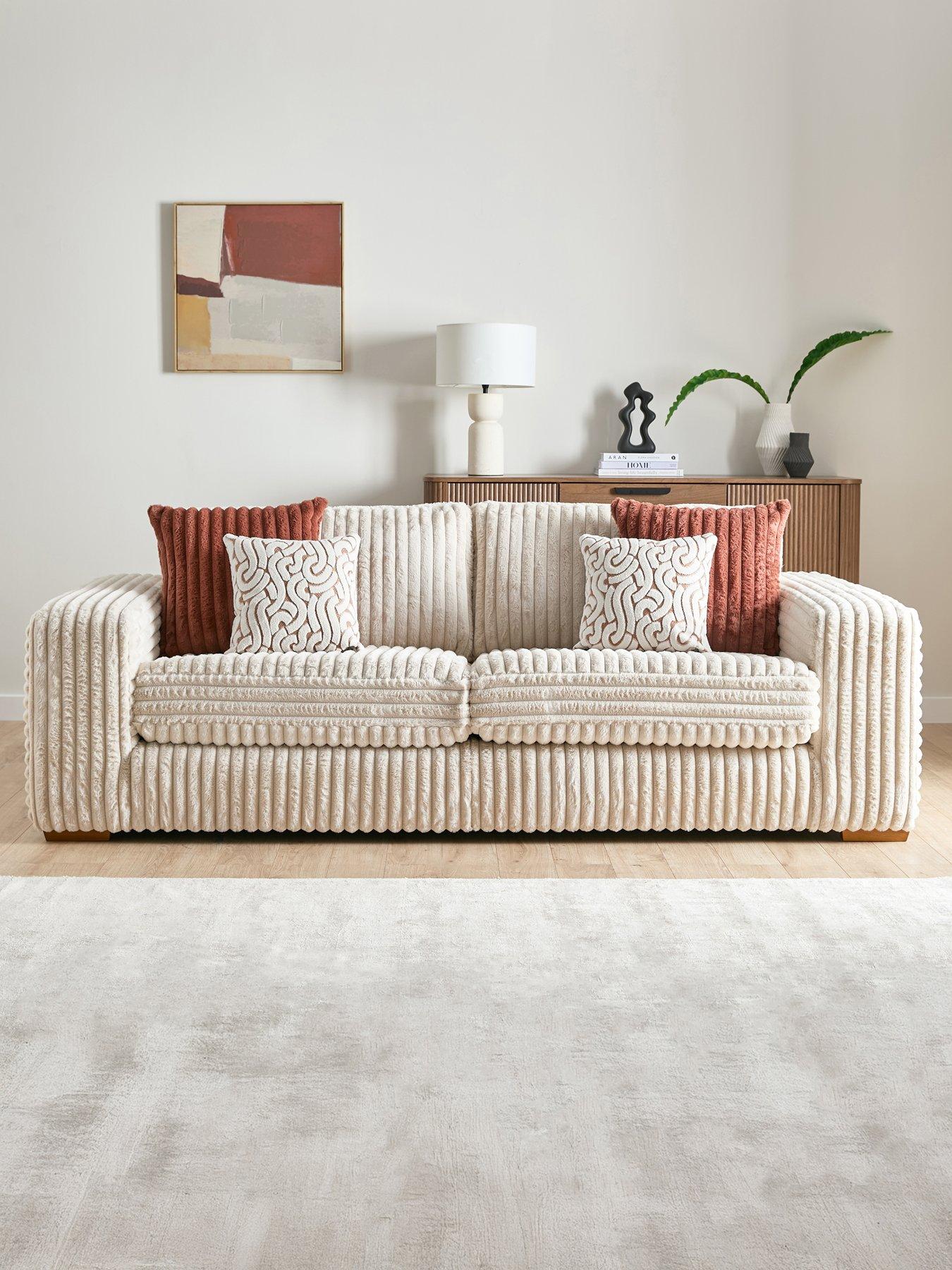 The Very Collection Cosy Faux Fur 3 Seater Sofa - Made to order in the UK