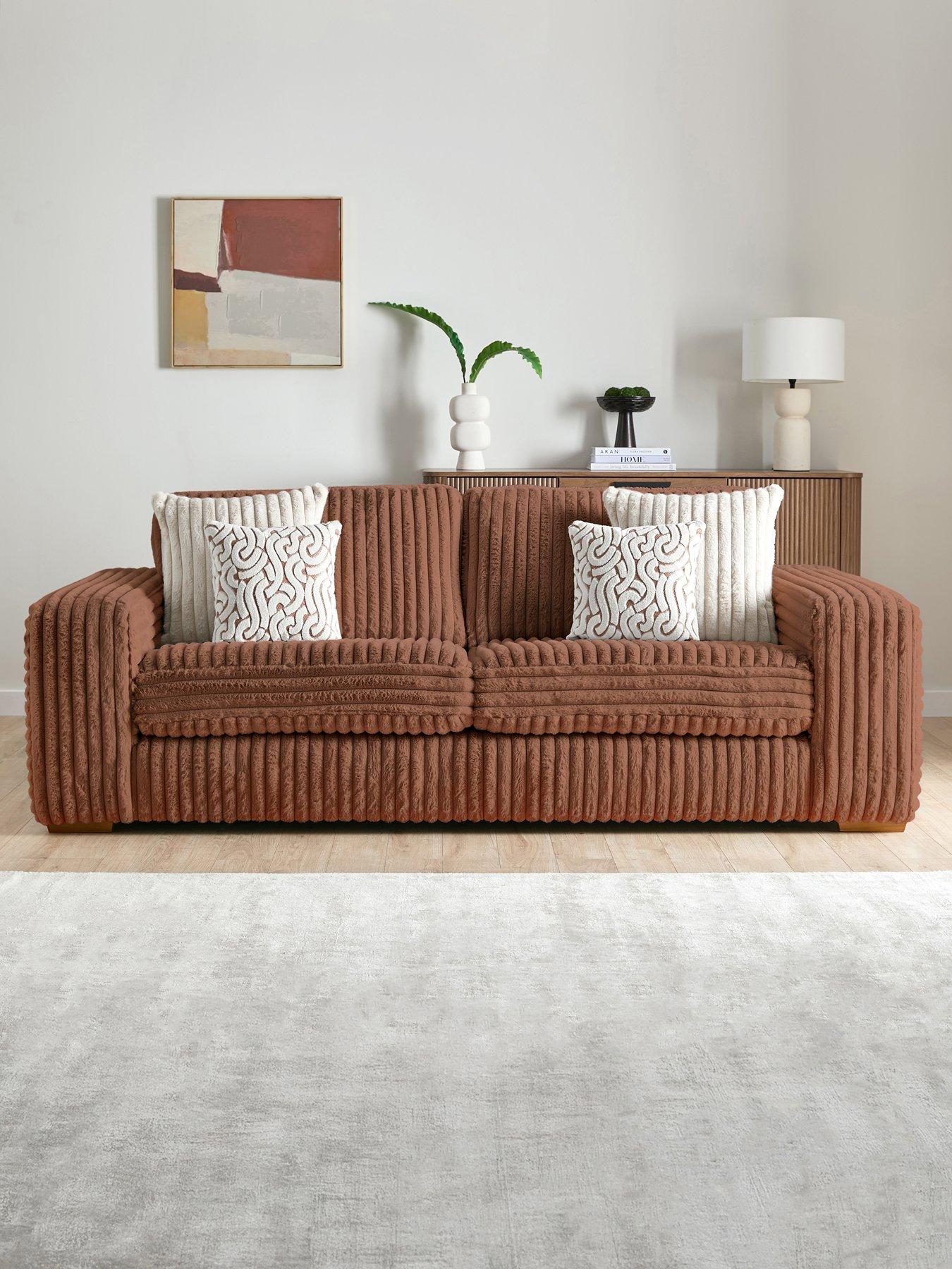The Very Collection Cosy Faux Fur 3 Seater Sofa - Made to order in the UK