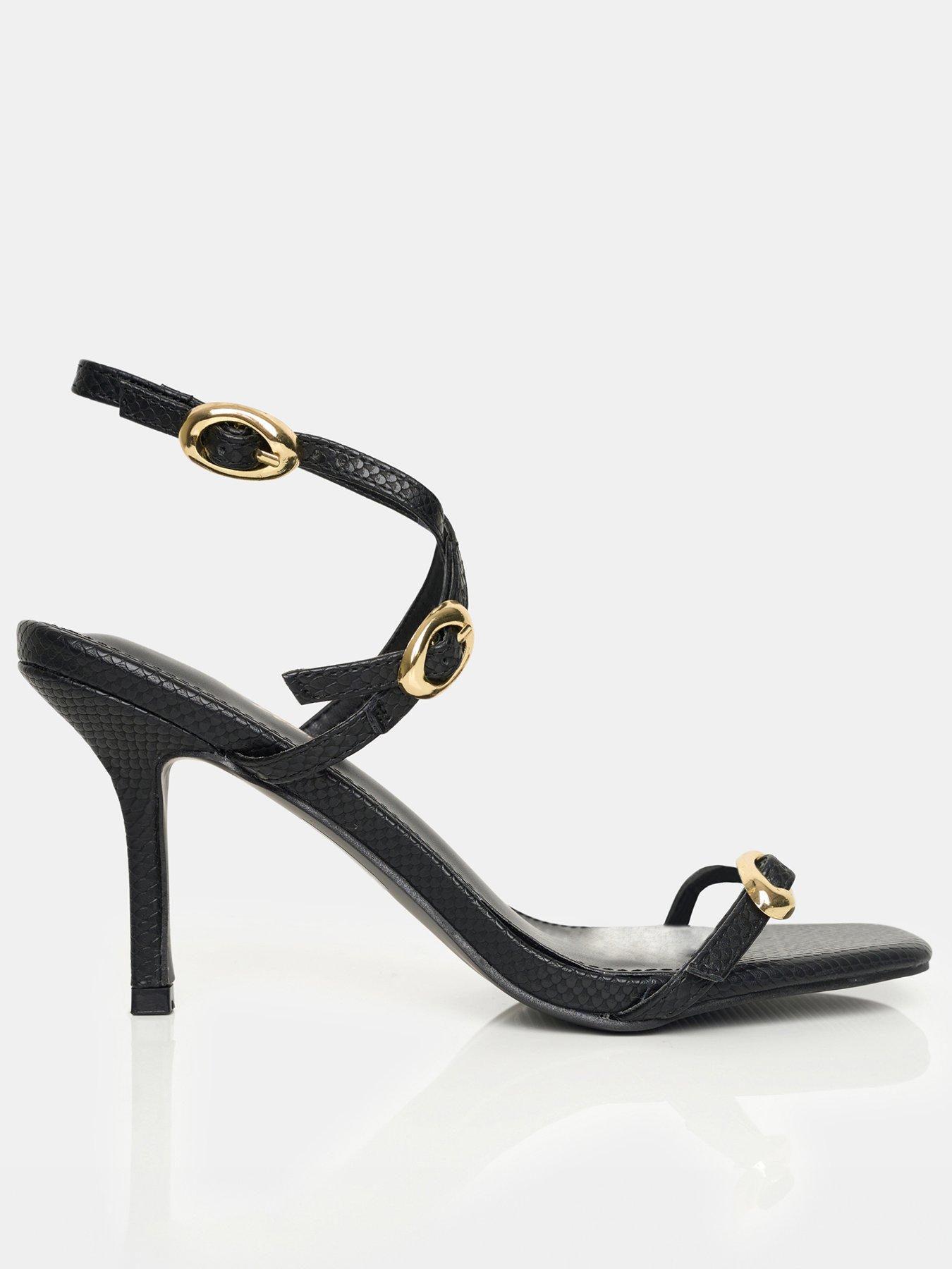 public-desire-grand-buckle-detail-heeled-sandal-black