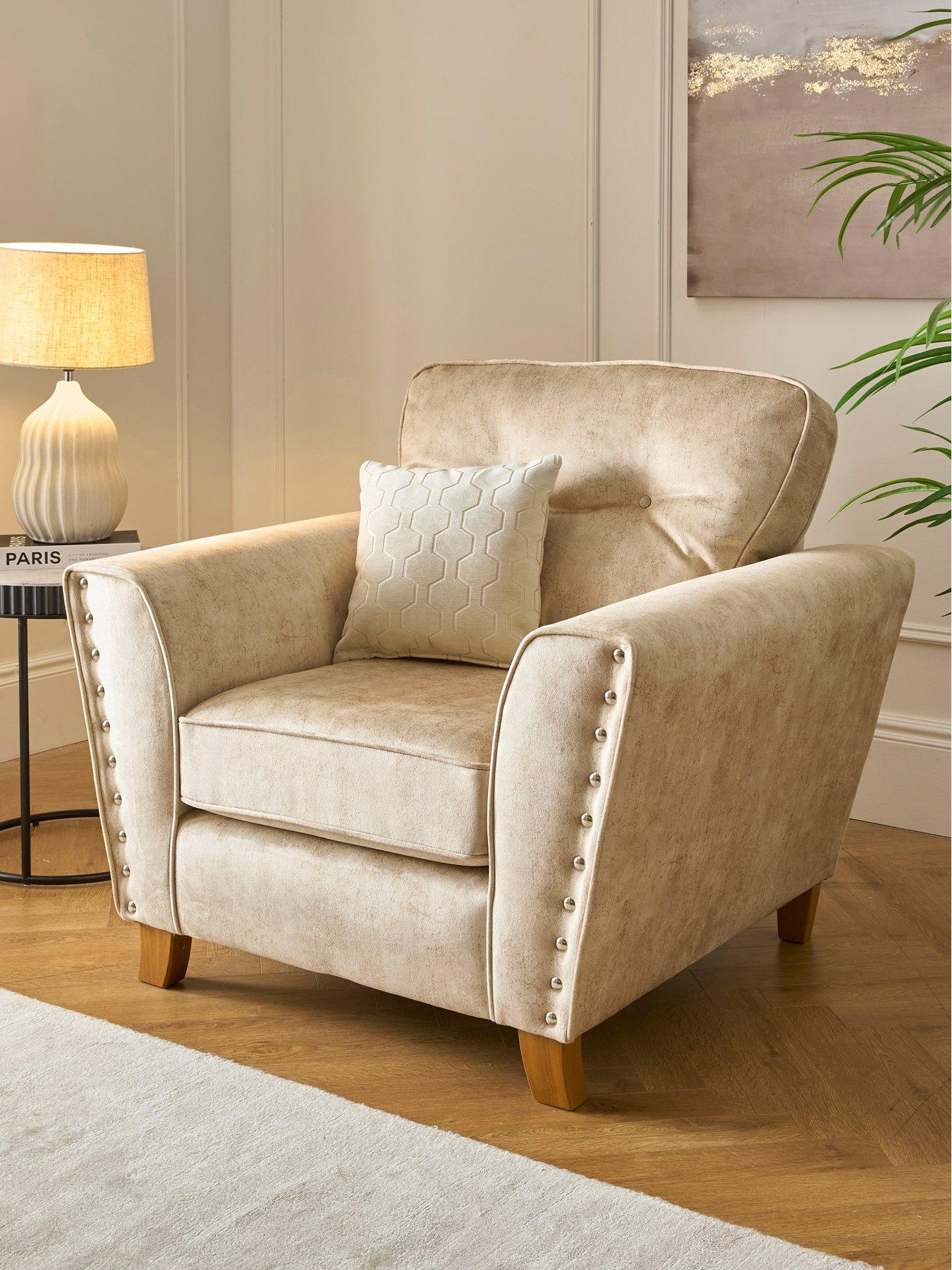 Image 1 of 7 of Very Home Amaya Fabric&nbsp;Armchair&nbsp;- Made to order in the UK