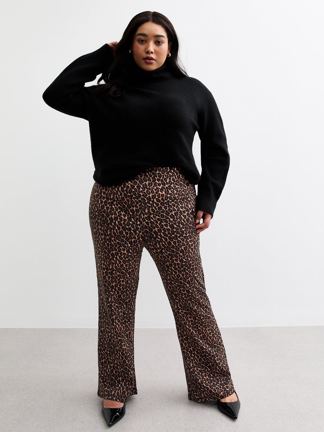 new-look-curves-brown-leopard-print-kick-flare-leggings