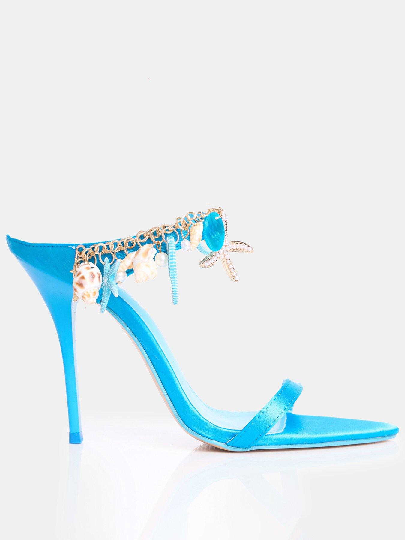 Public Desire Shellie Shellfish Heel - Blue