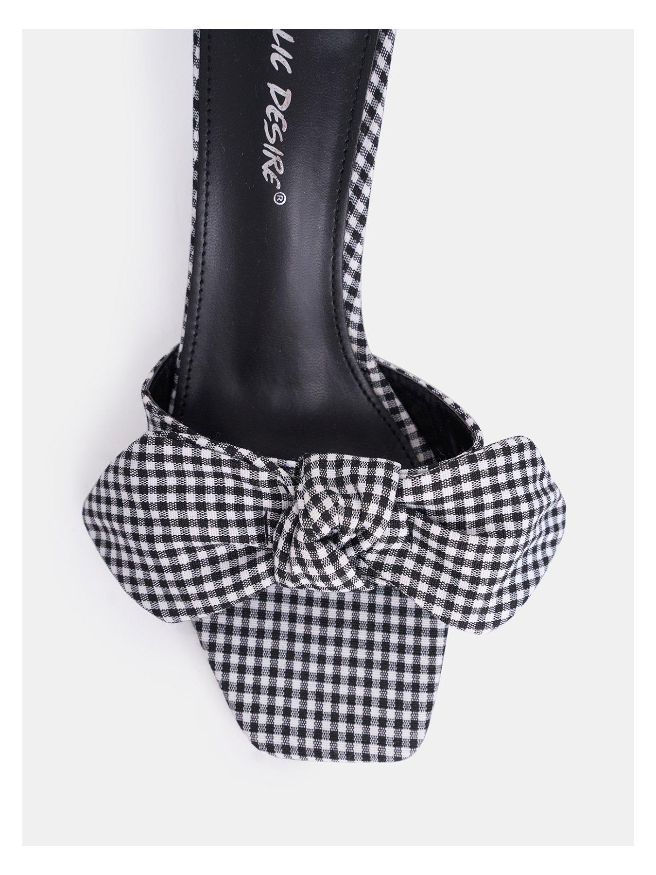 Image 4 of 4 of Public Desire Soleil Gingham Mules - Mono