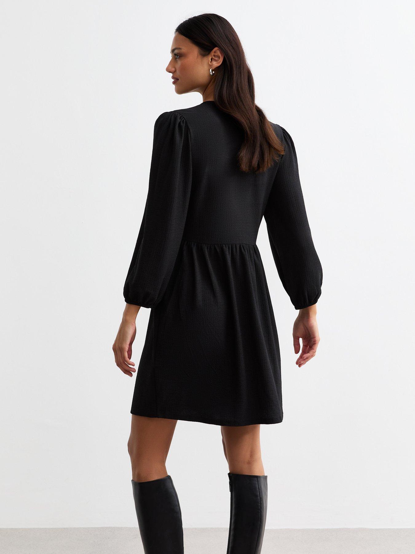 new-look-tie-front-textured-jersey-mini-dress-blackstillFront