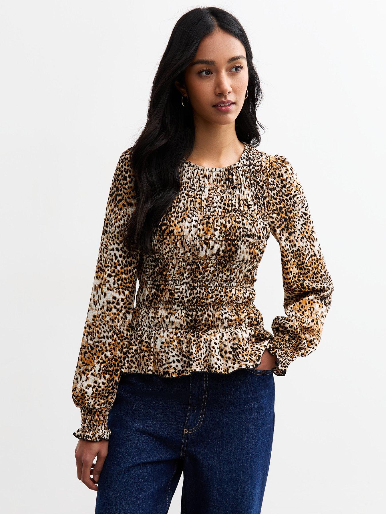 new-look-leopard-print-shirred-top-print