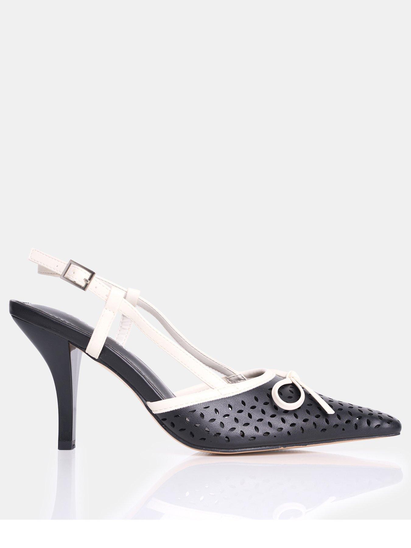 Image 1 of 4 of Public Desire Wide Fit Alchemy - Cream/Black