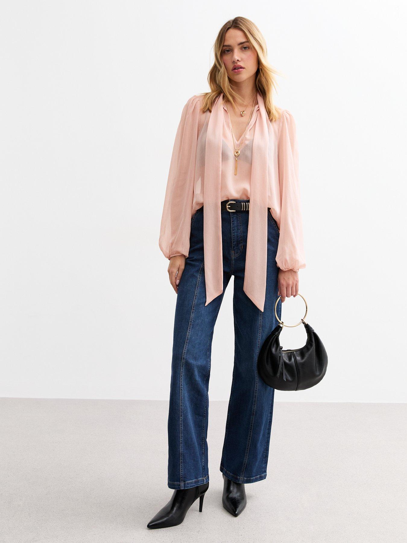 new-look-crinkled-chiffon-pussybow-blouse-pinkback