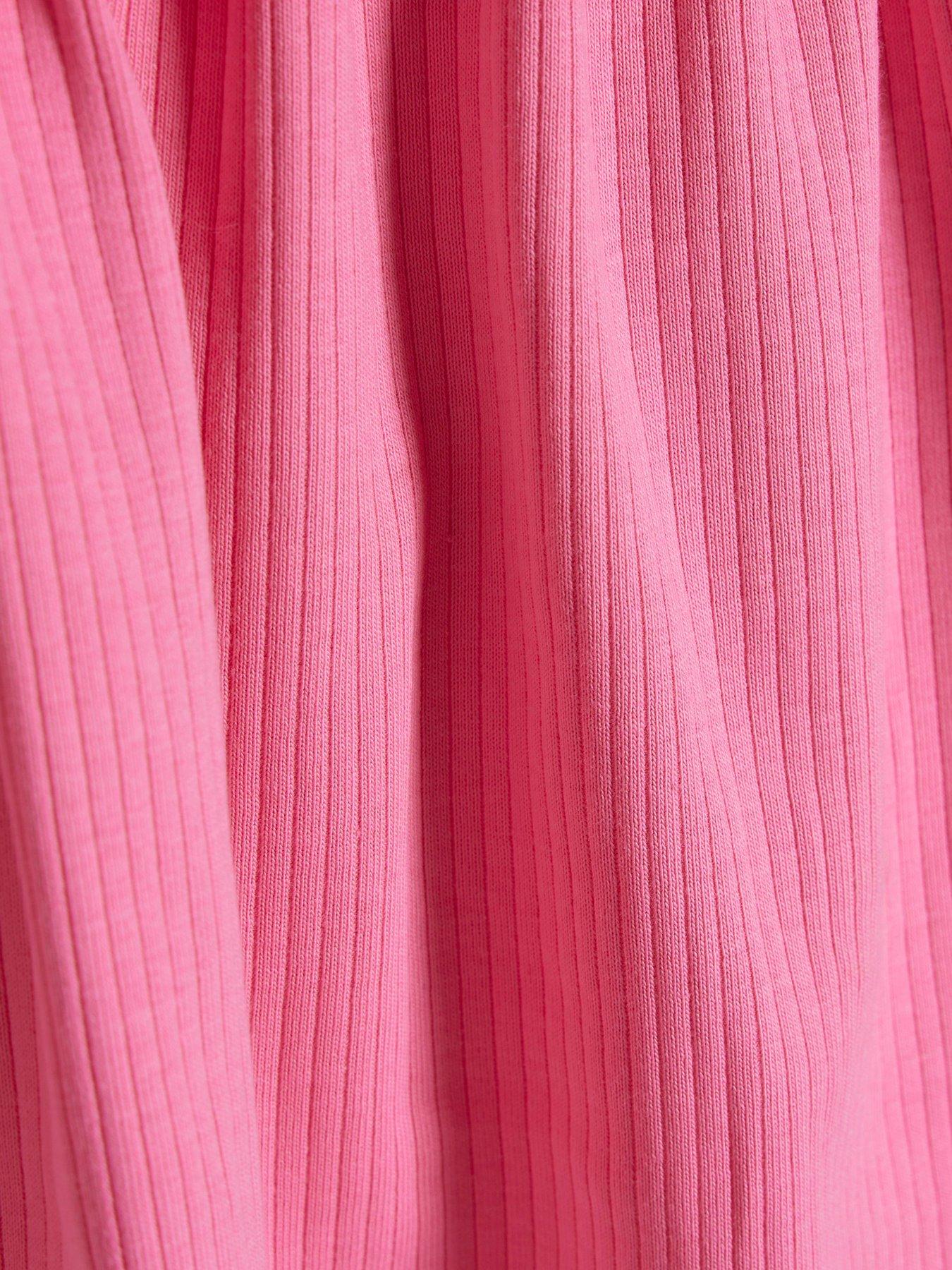 Image 4 of 5 of River Island Mini Mini Girls Peplum Bow Top Set - Pink