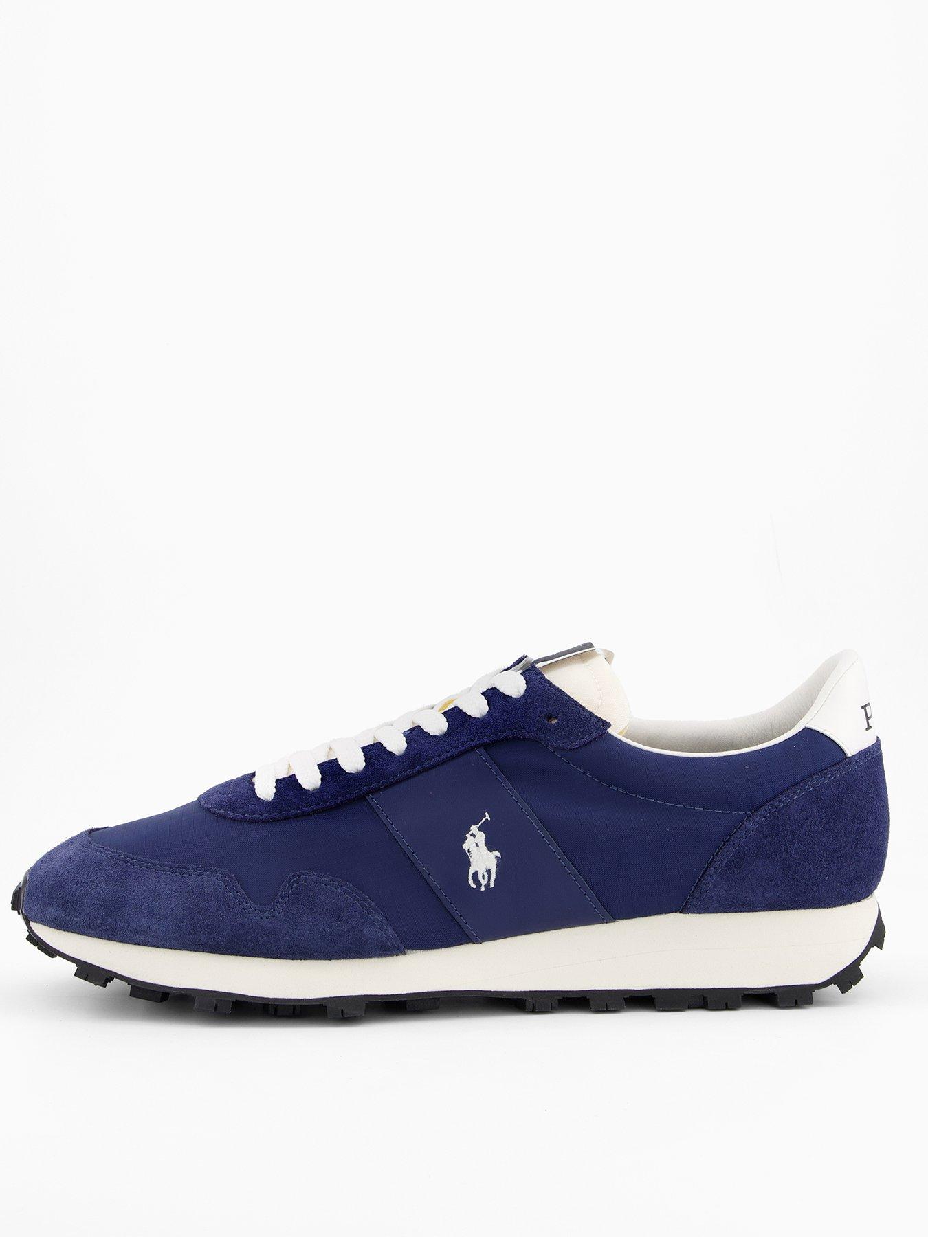 Image 1 of 7 of Polo Ralph Lauren PRL Trail 125 Suede Trainers - Navy