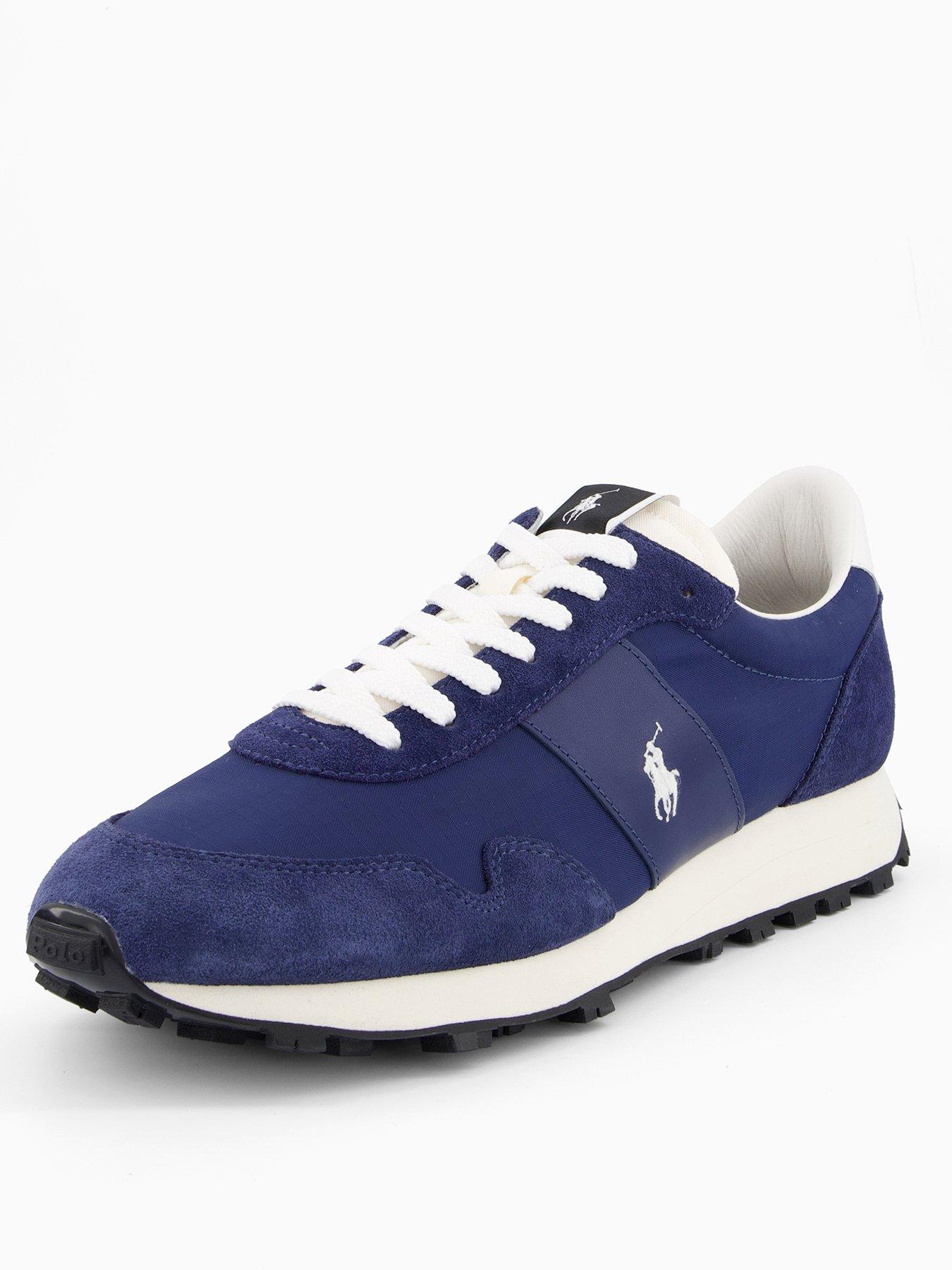 Image 2 of 7 of Polo Ralph Lauren PRL Trail 125 Suede Trainers - Navy