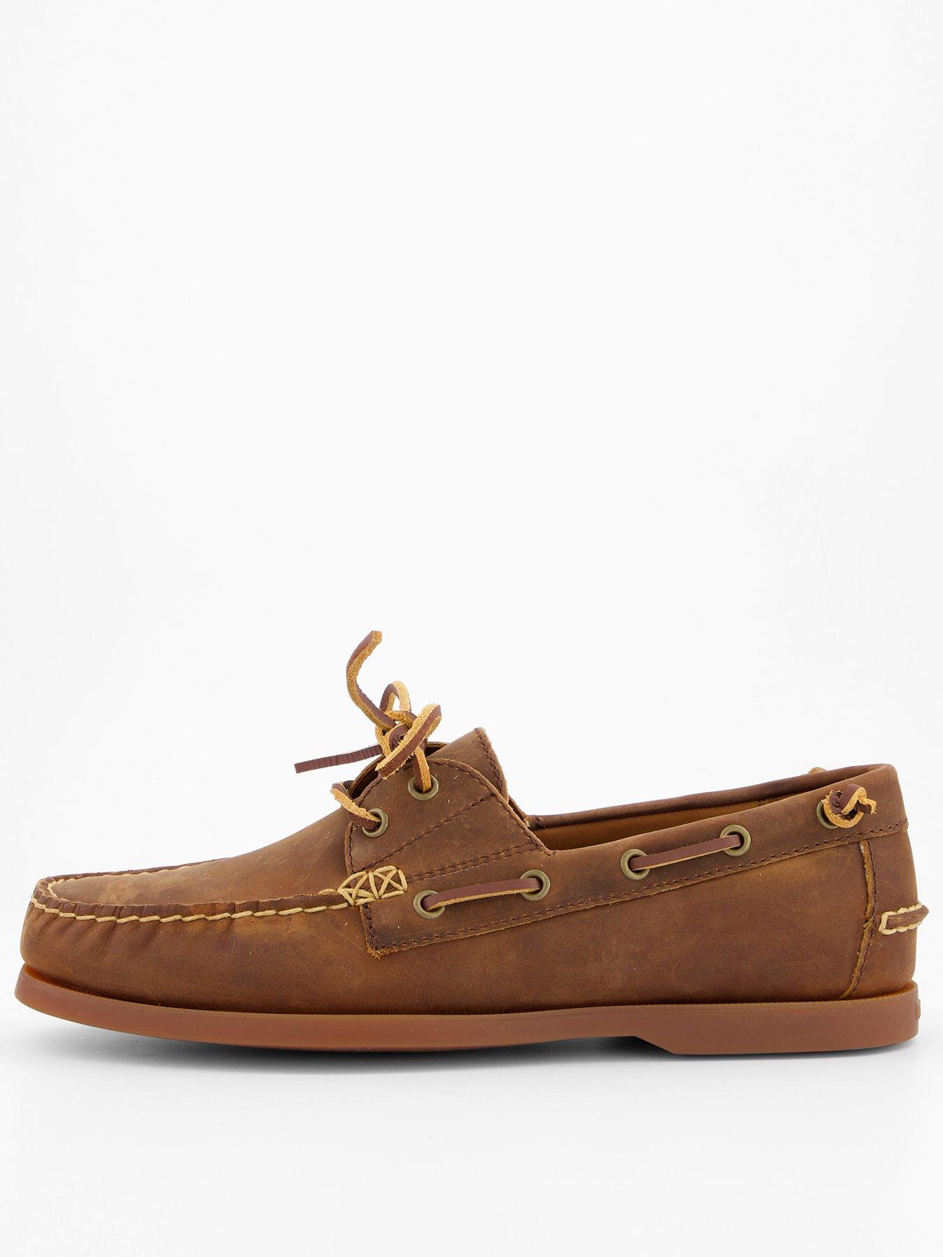 Polo Ralph Lauren Merton Leather And Suede Boat Shoes - Brown
