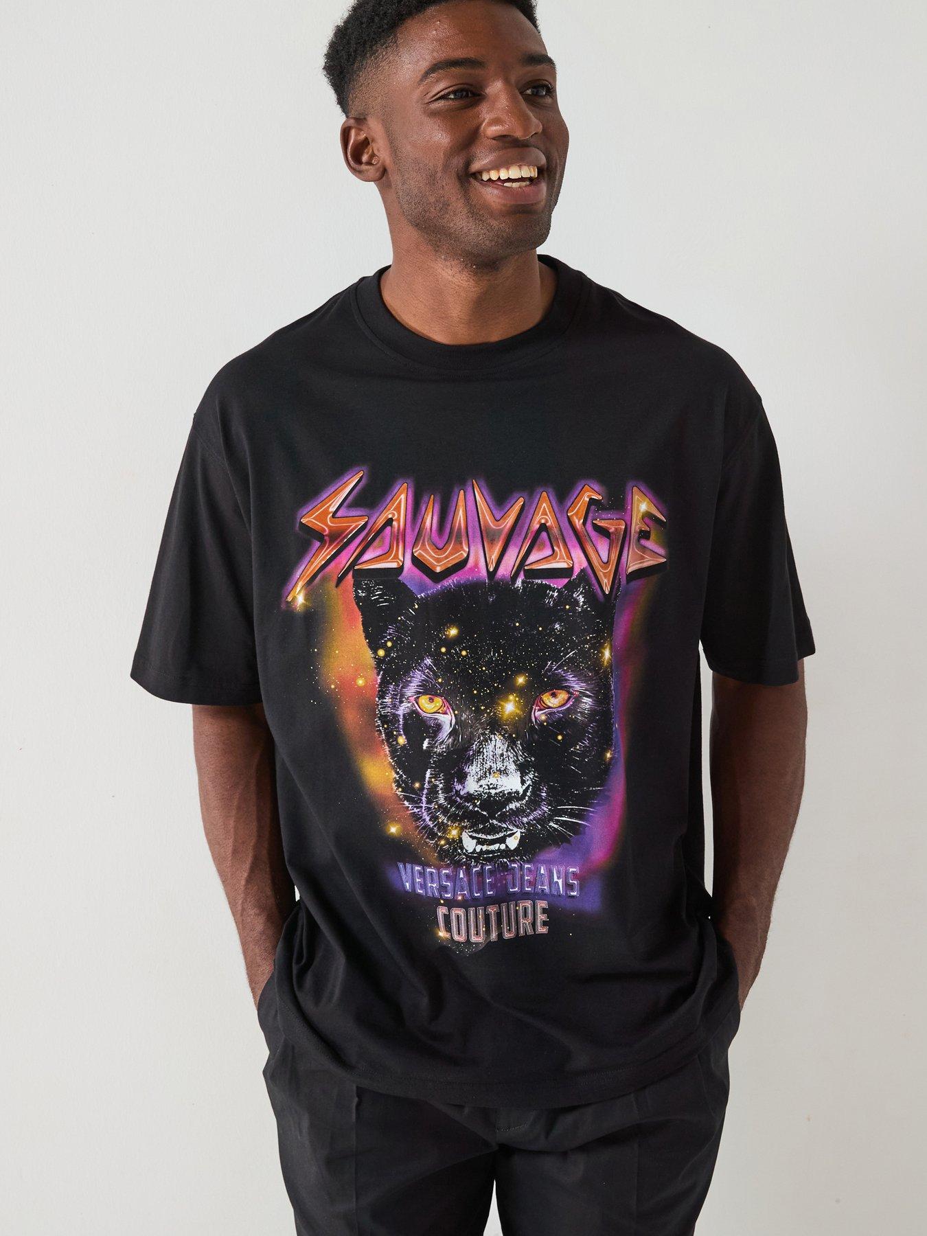 Versace Jeans Couture Graphic Print T-Shirt - Black
