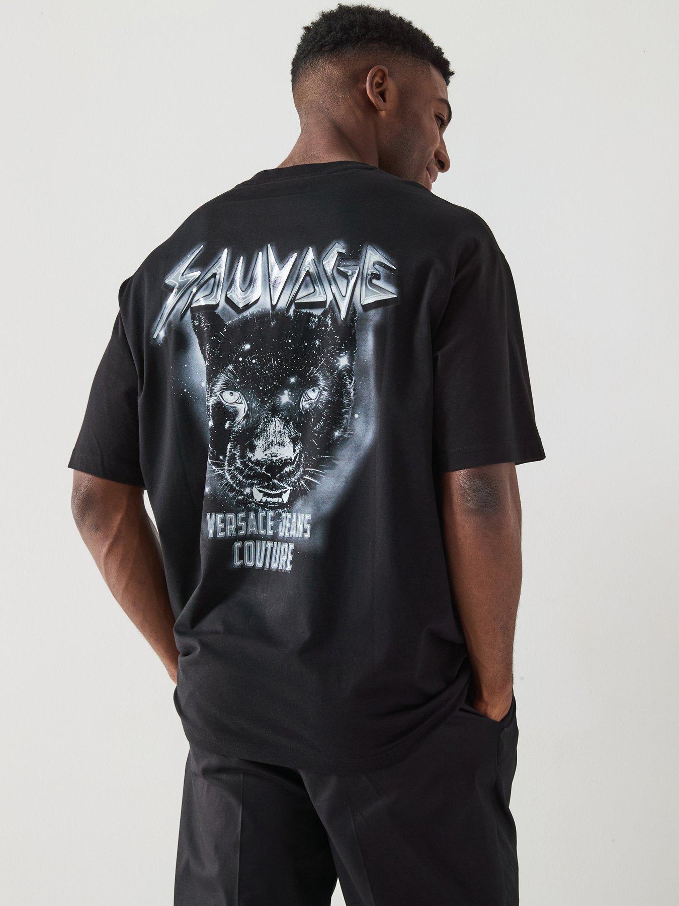 Versace Jeans Couture Graphic Print T-Shirt Black Very Ireland