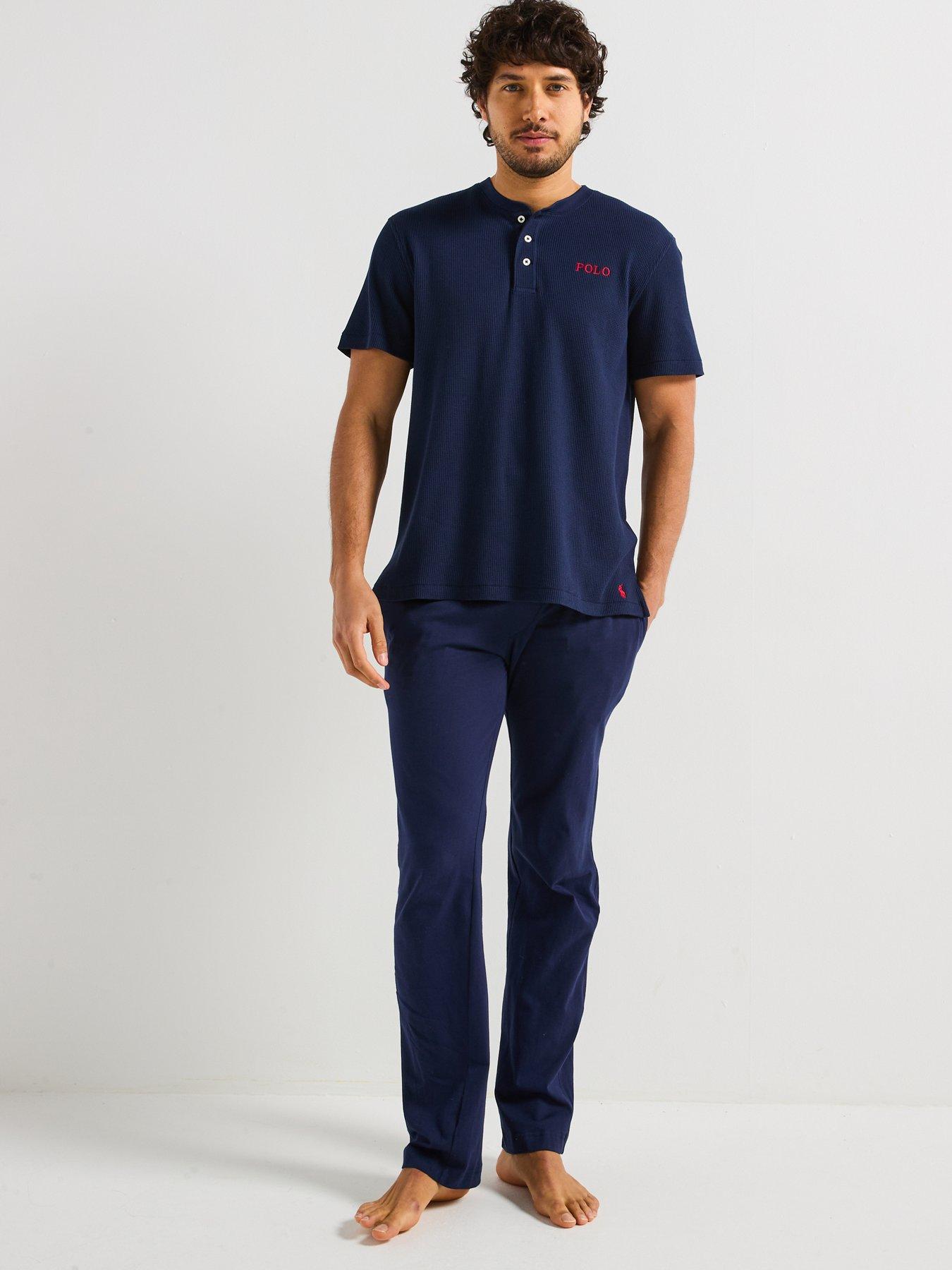 Image 3 of 4 of Polo Ralph Lauren Loungewear Henley T-Shirt - Navy