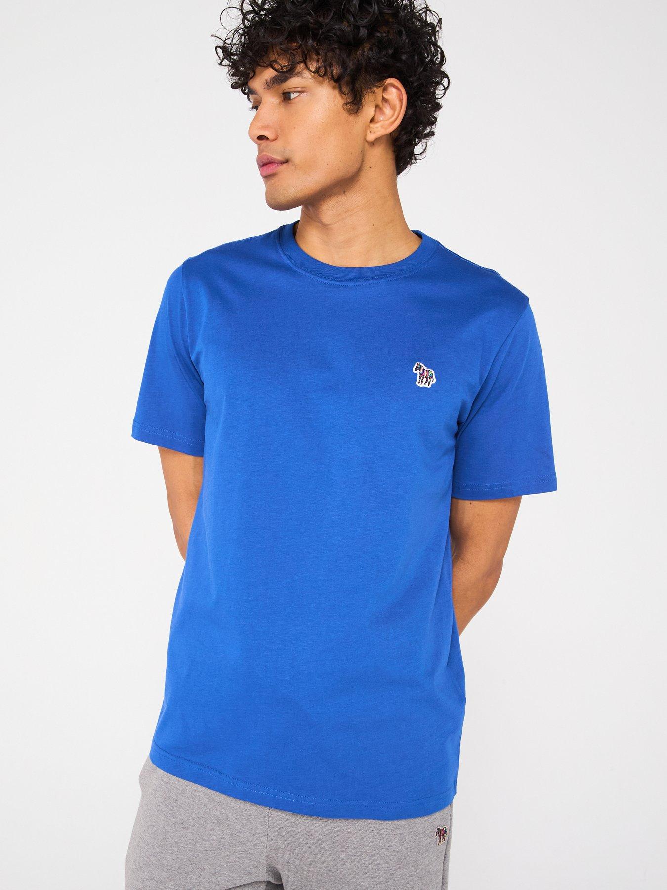 ps-paul-smith-regular-fit-short-sleeve-logo-t-shirt-blue