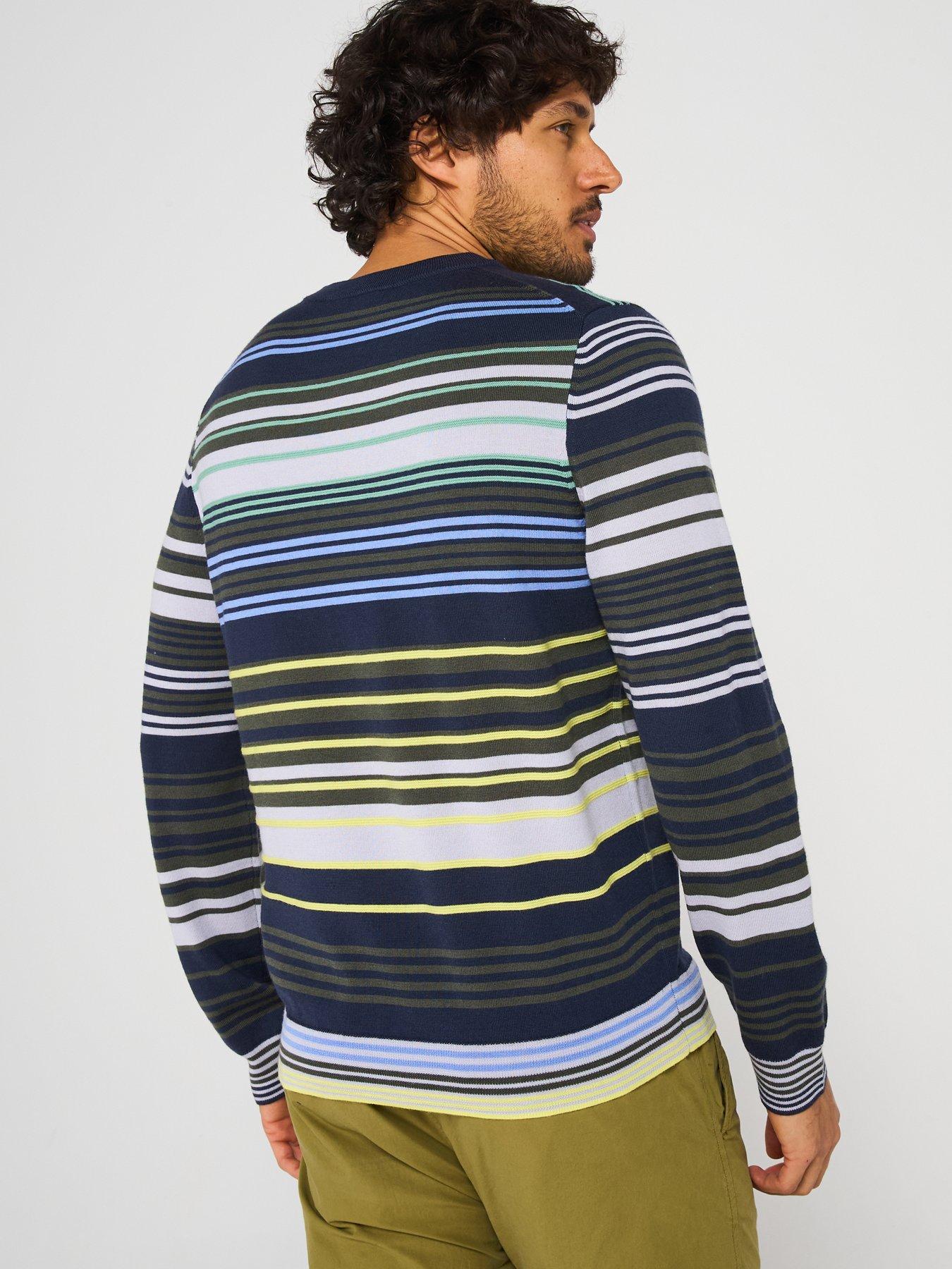 Image 2 of 5 of PS PAUL SMITH Striped Merino Wool Sweater - Blue
