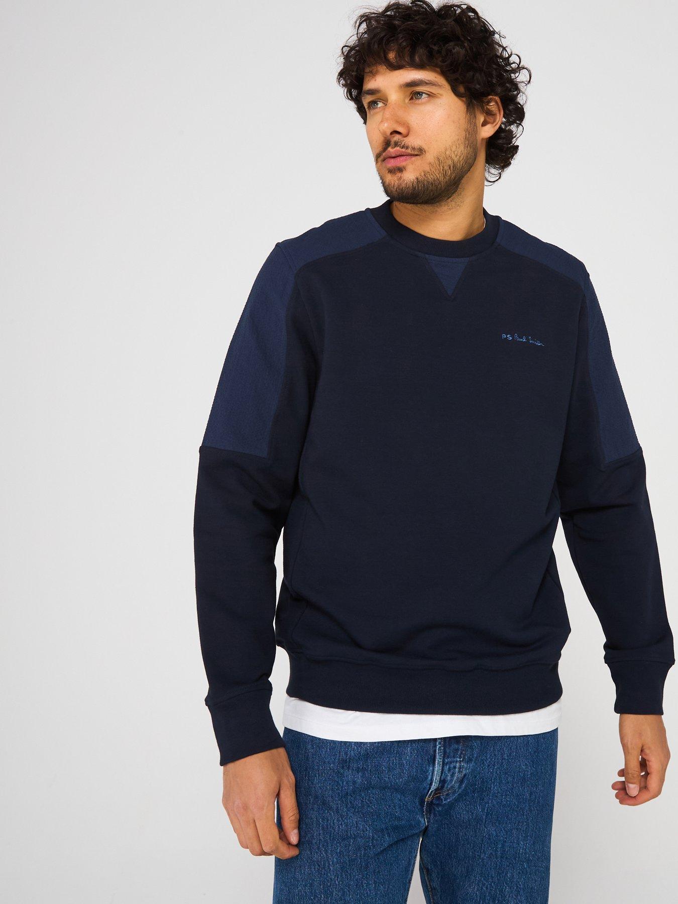 Image of PS PAUL SMITH Regular Fit Crew Neck Sweatshirt - Blue
