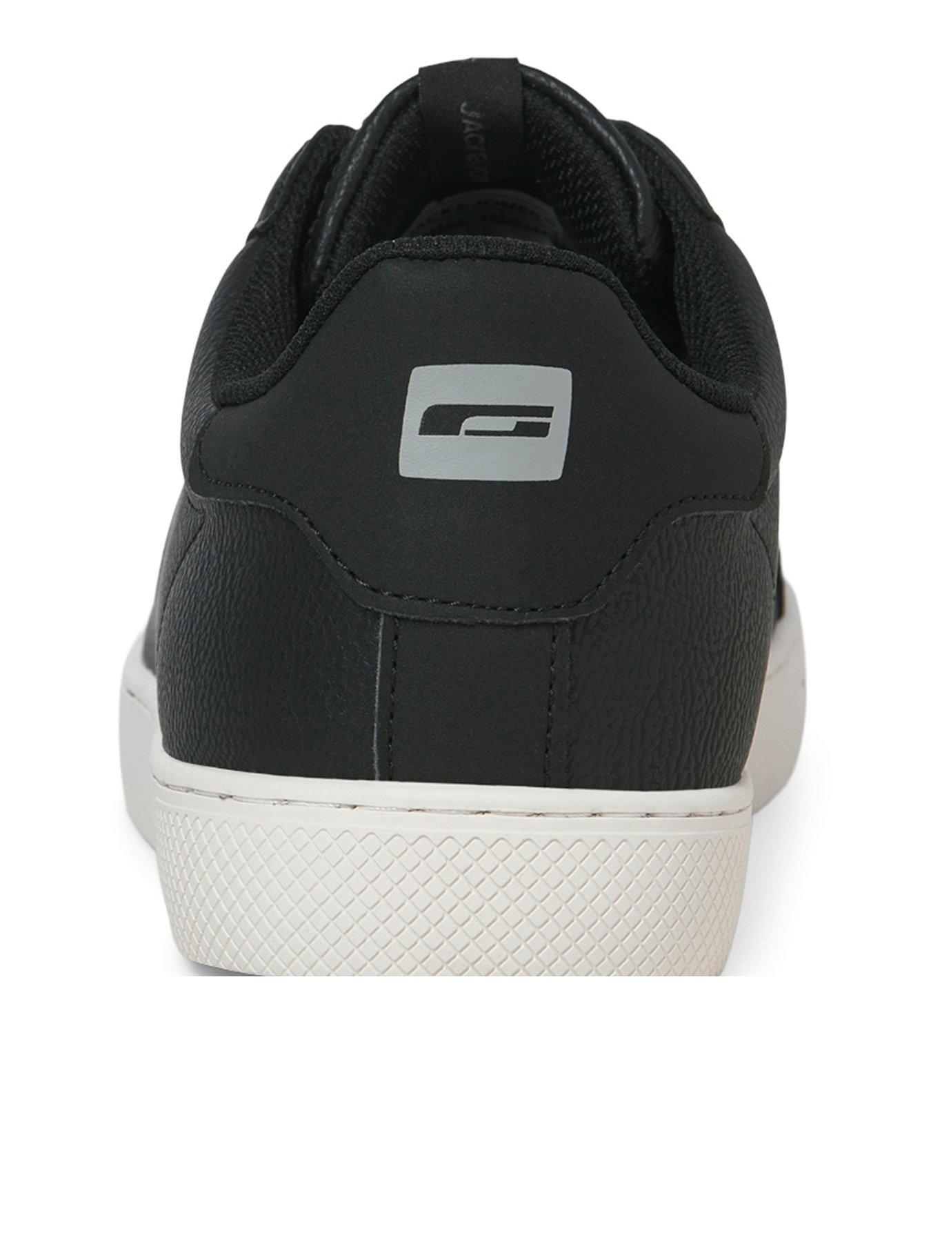 Image 3 of 6 of Jack & Jones &amp;Amp; Faux Leather Lace Up Trainers - Black