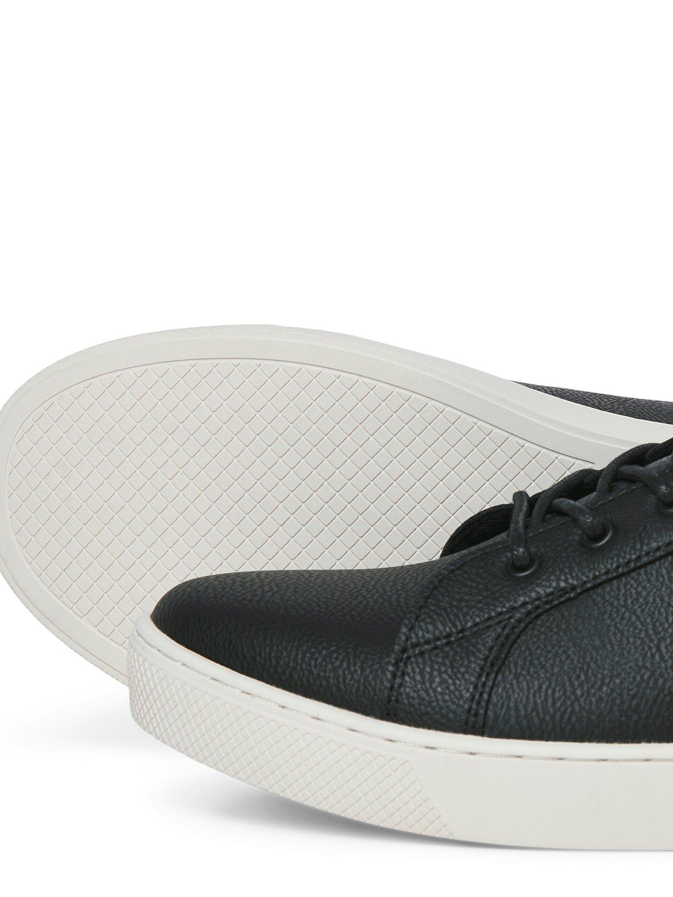 Image 5 of 6 of Jack & Jones &amp;Amp; Faux Leather Lace Up Trainers - Black