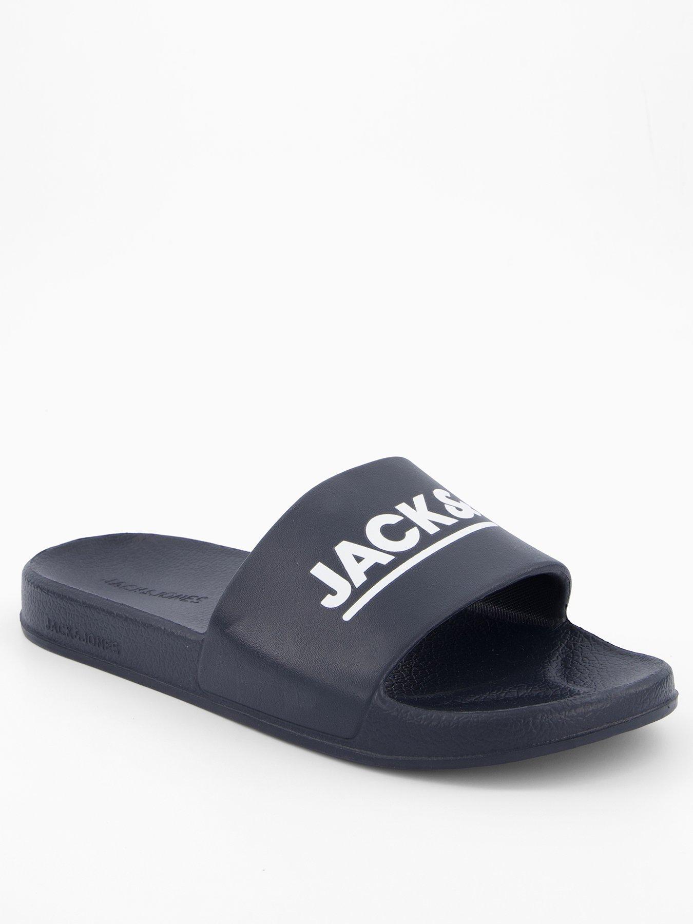 Jack & Jones Ollie Logo Sliders - Anthracite