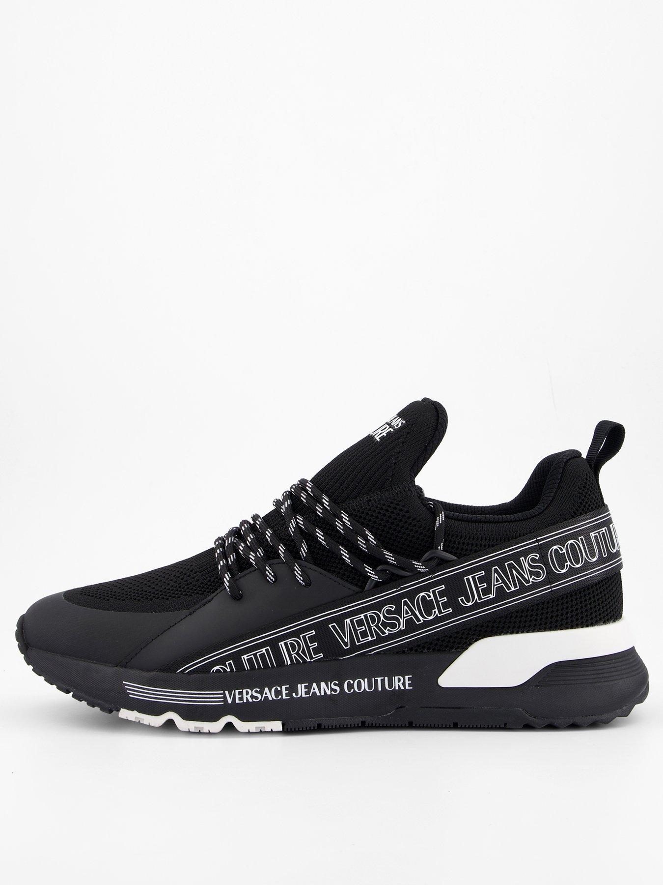 Image 1 of 6 of Versace Jeans Couture Lace Up Trainers - Black