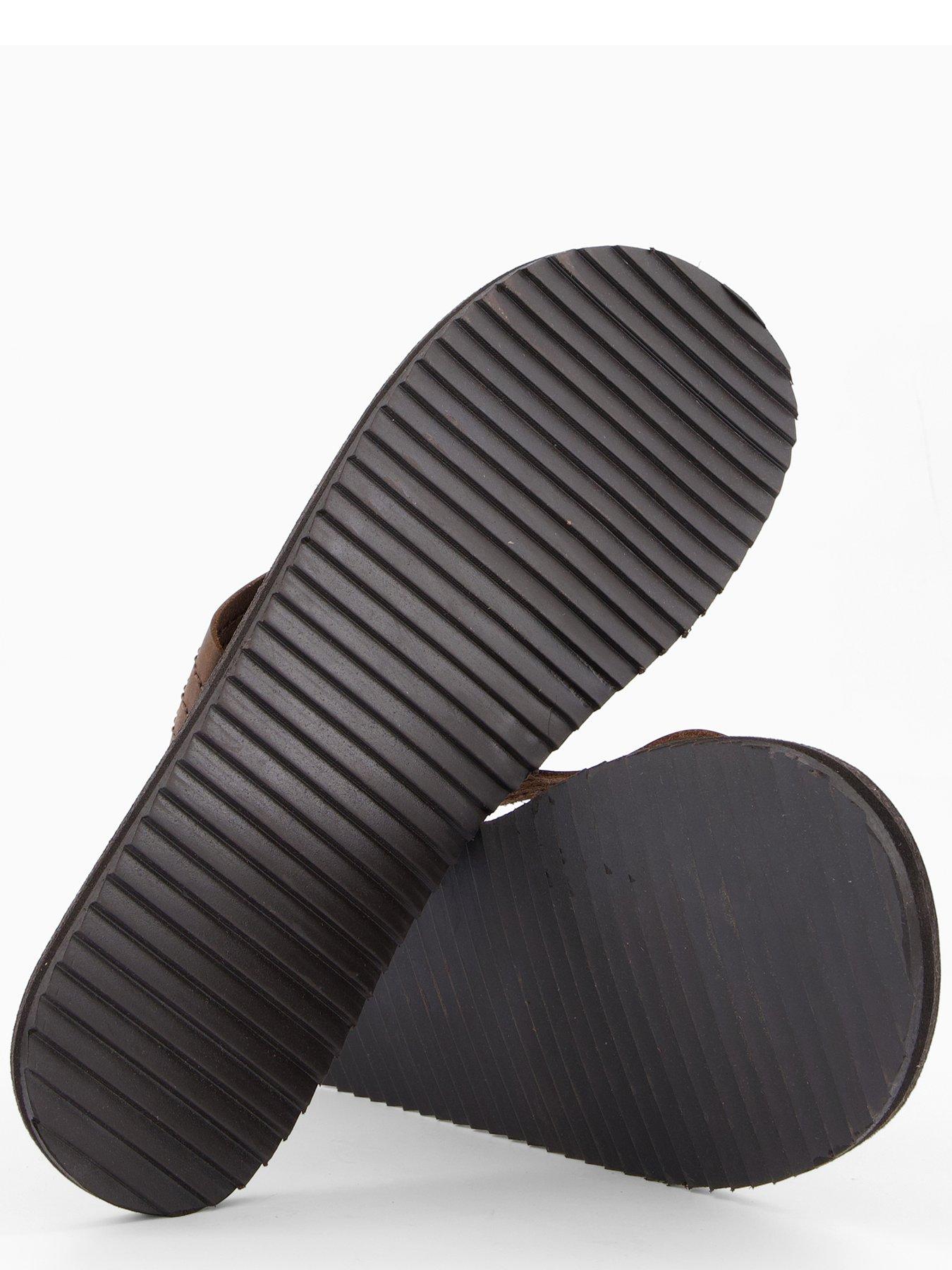 Image 4 of 6 of Jack & Jones Ashton Leather Sandals - Brown Stone