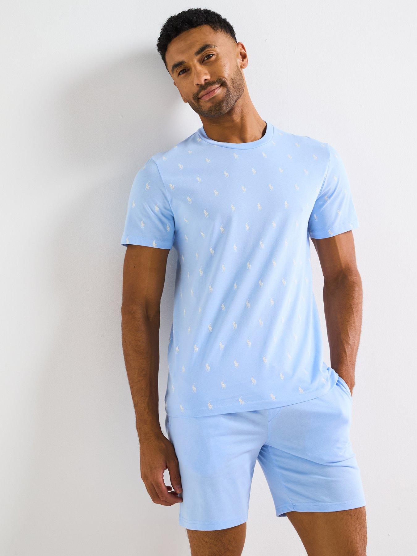 undefined Loungewear Multi Pp All Over Print T-Shirt - Light Blue