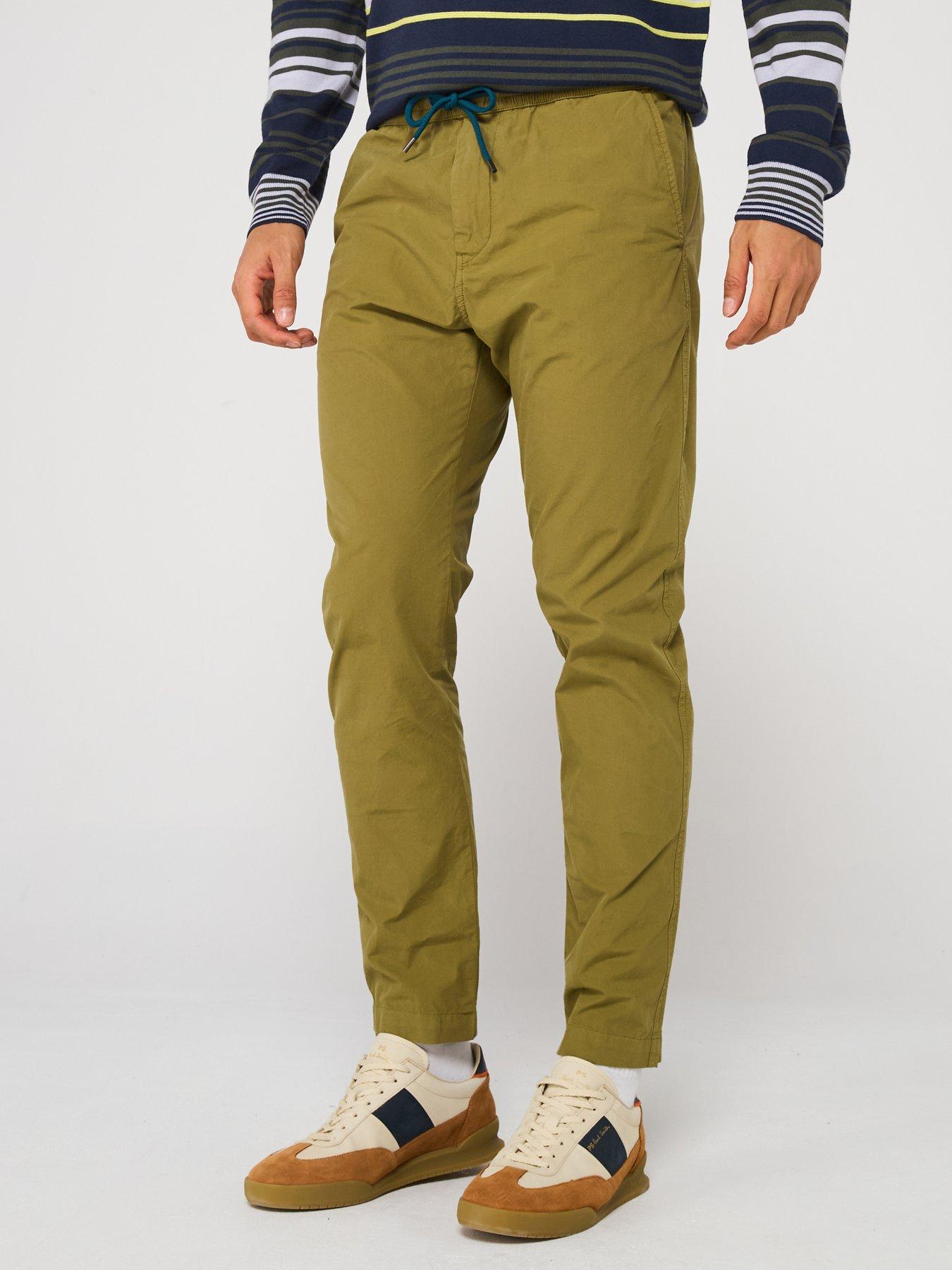 Image 1 of 5 of PS PAUL SMITH Drawstring Trousers - Green