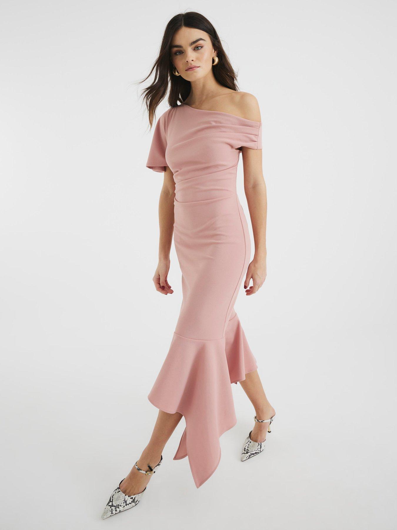 river-island-drape-asymmetric-dress-pink