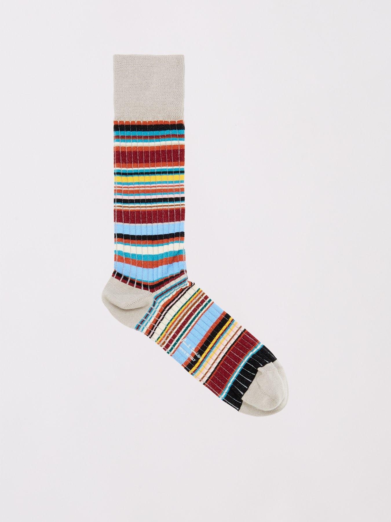 Image 2 of 5 of PS PAUL SMITH Men's Signature 3 Pack Crew Socks - Multi