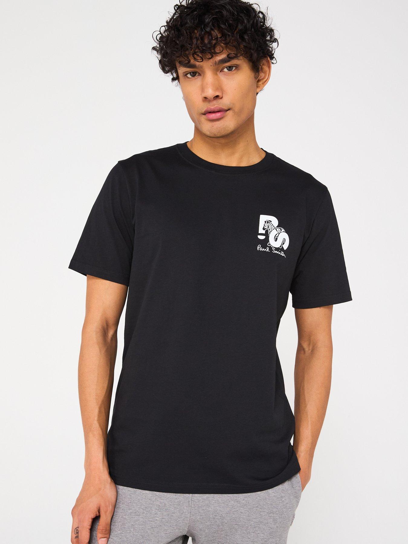 Image of PS PAUL SMITH Regular Fit Short Sleeve Zebra Logo T-Shirt - Black