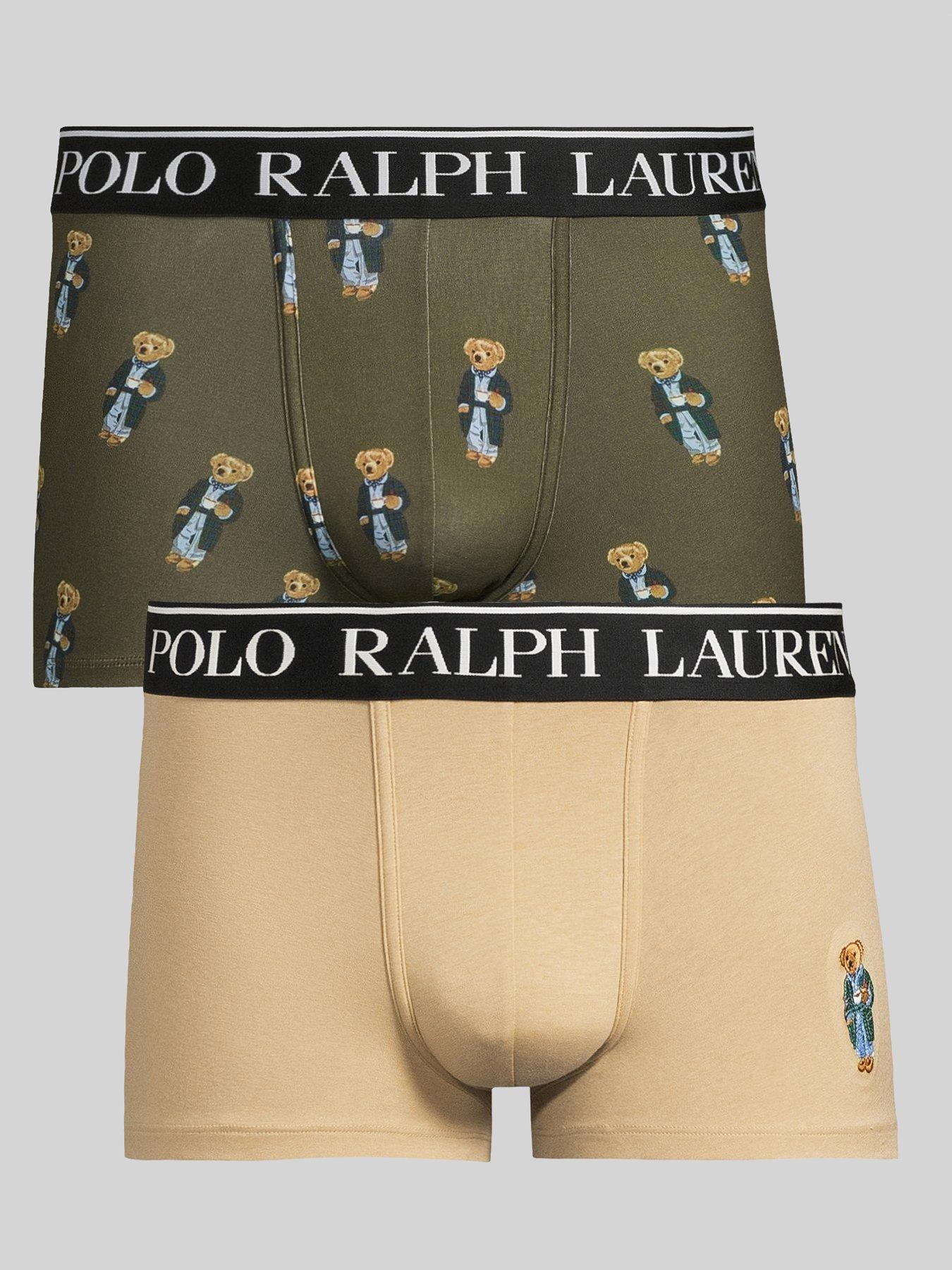 Image 1 of 3 of Polo Ralph Lauren 2 Pack Bear Logo Trunks - Multi