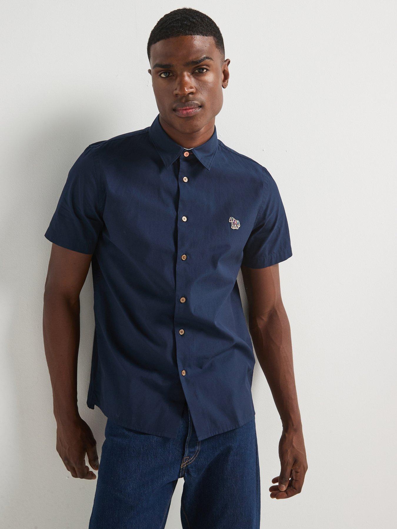 ps-paul-smith-short-sleeve-casual-fit-zebra-logo-shirt-blue