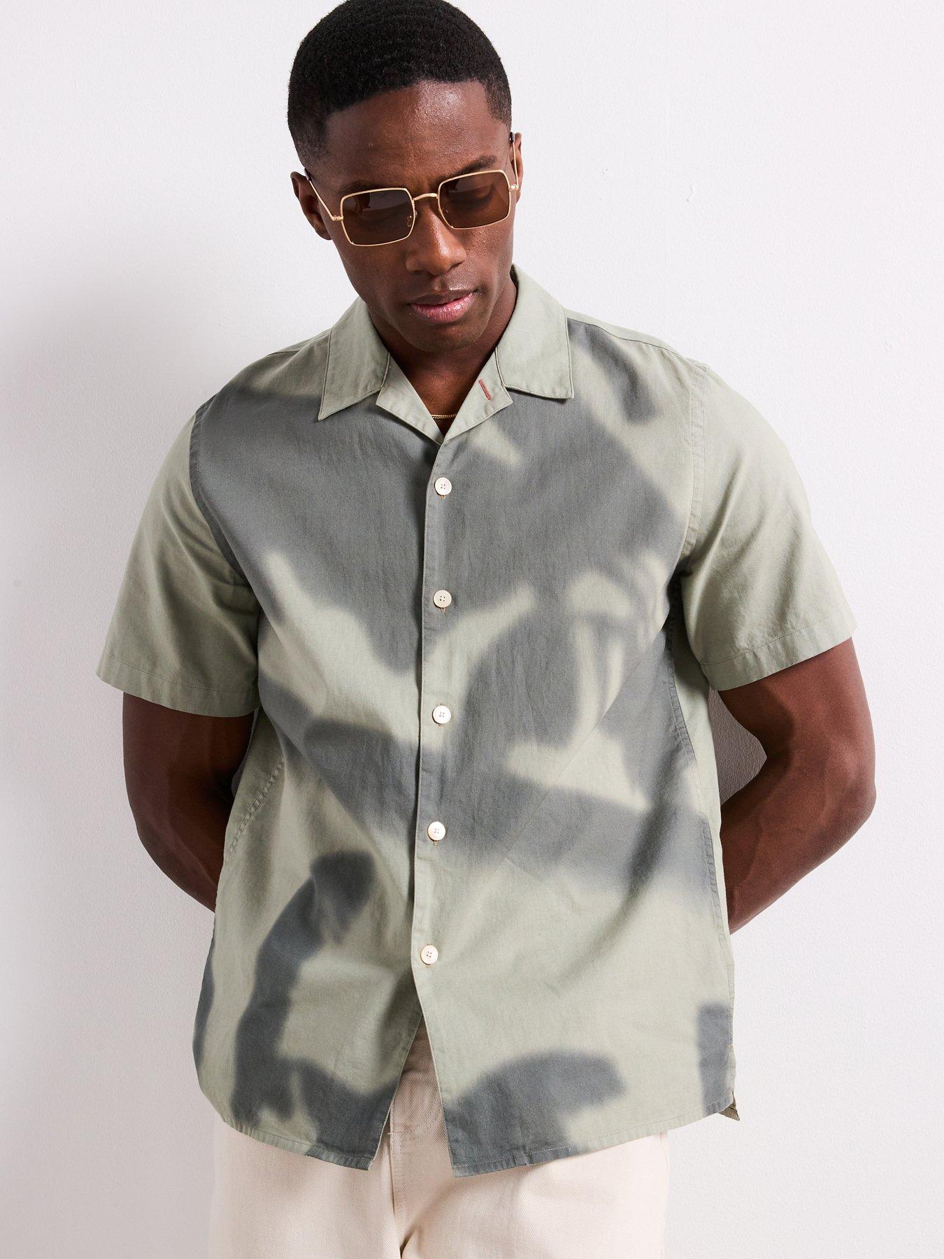 Image 1 of 6 of PS PAUL SMITH Short Sleeve Casual Fit Shirt - Green