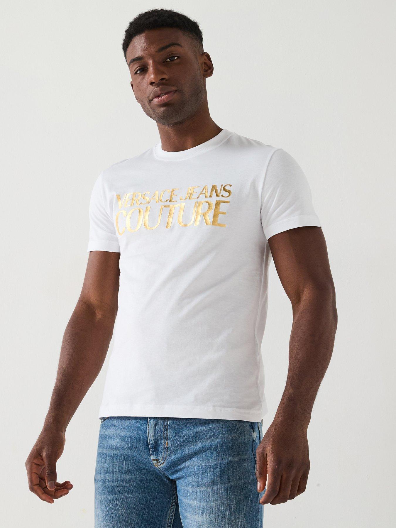 Versace Jeans Couture Institutional Logo Metallic Foil T-Shirt - White