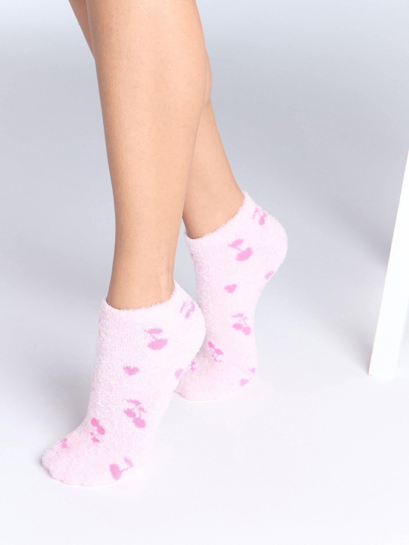 boux-avenue-cherry-emb-2-pk-trainer-sock-pink-mixstillFront