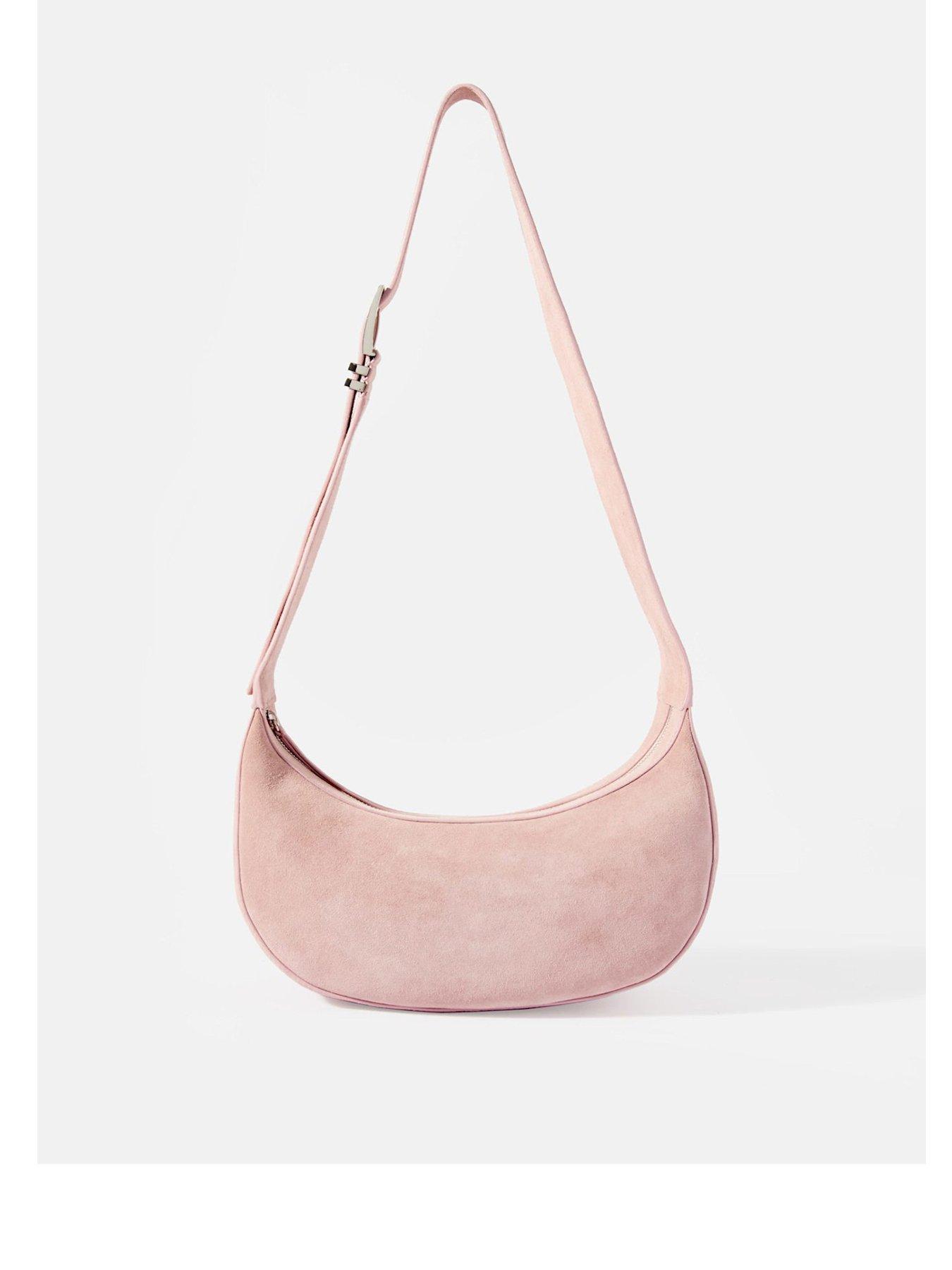 Image 3 of 4 of Mint Velvet Frankie Suede Sling Bag - Pink