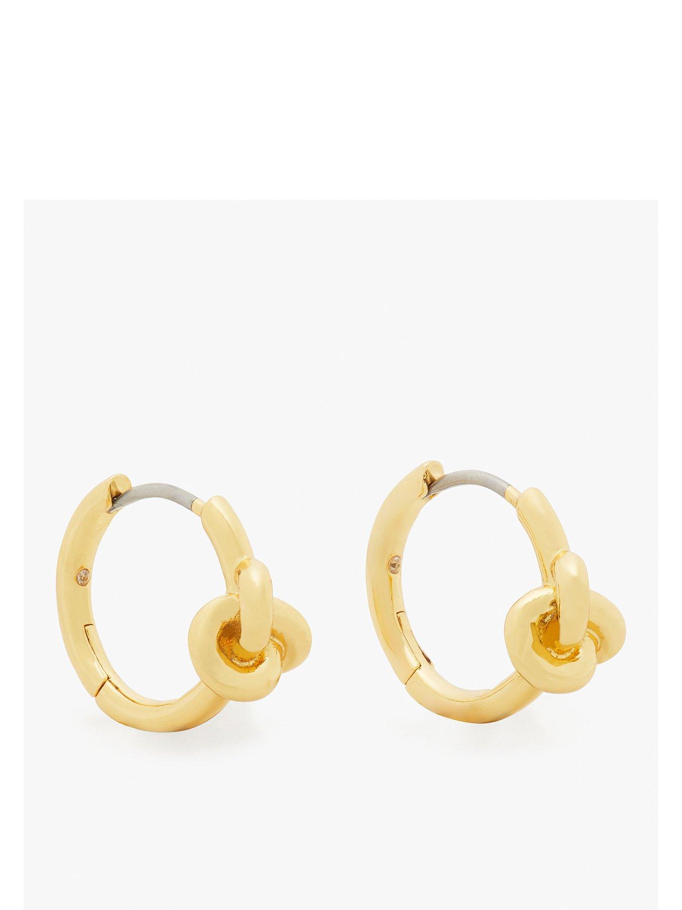 Image of Kate Spade New York Double Knot Hoop Earrings - Gold