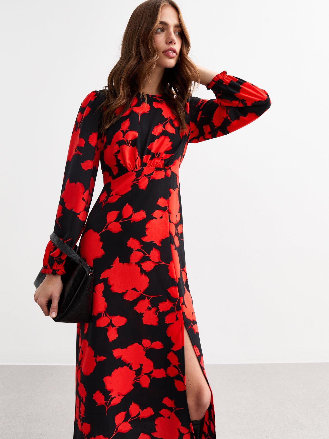 new-look-ex-long-sleeve-red-floral-carol-midi-blackoutfit