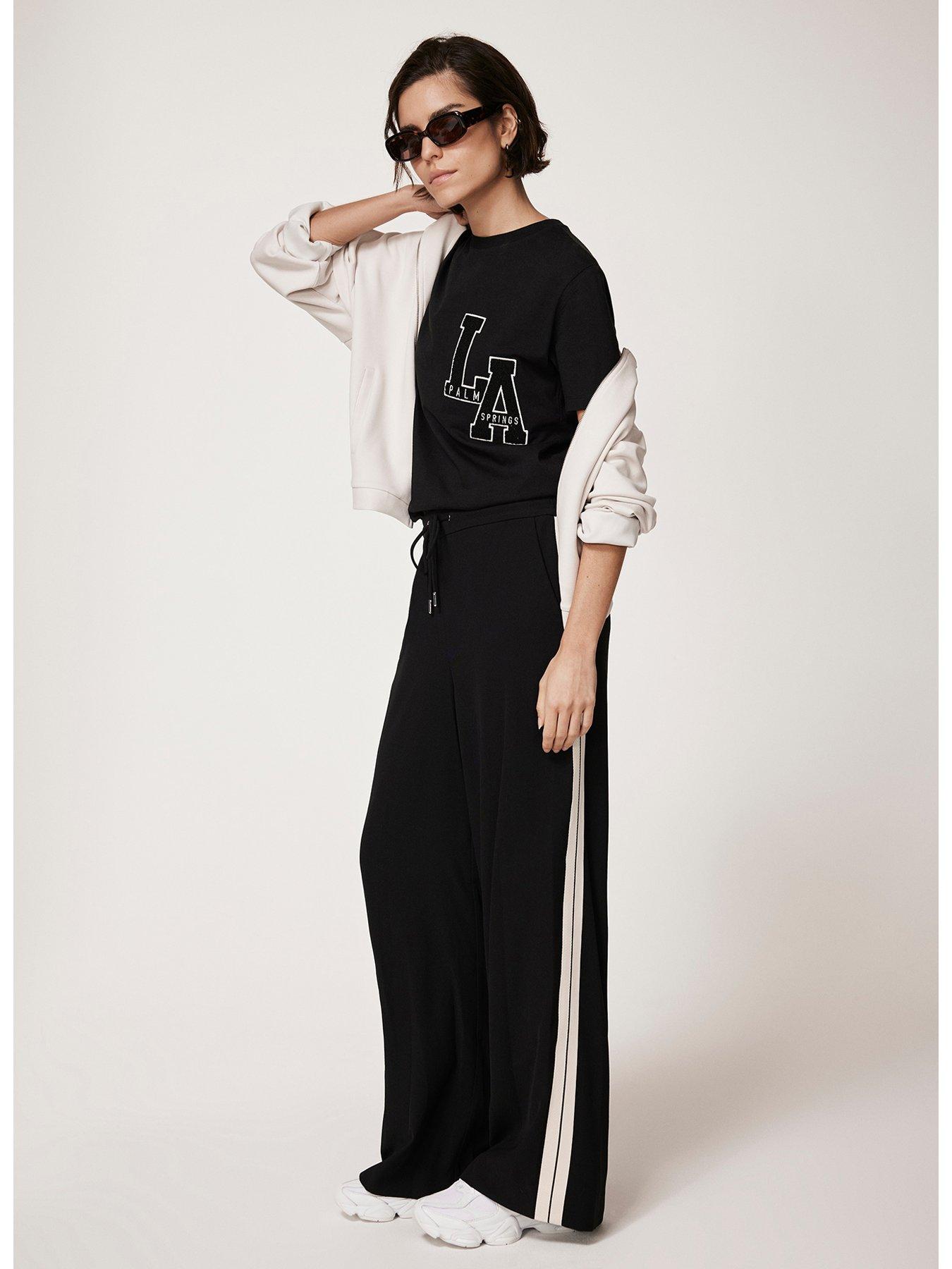 Image 2 of 5 of Mint Velvet LA Graphic T-Shirt - Black