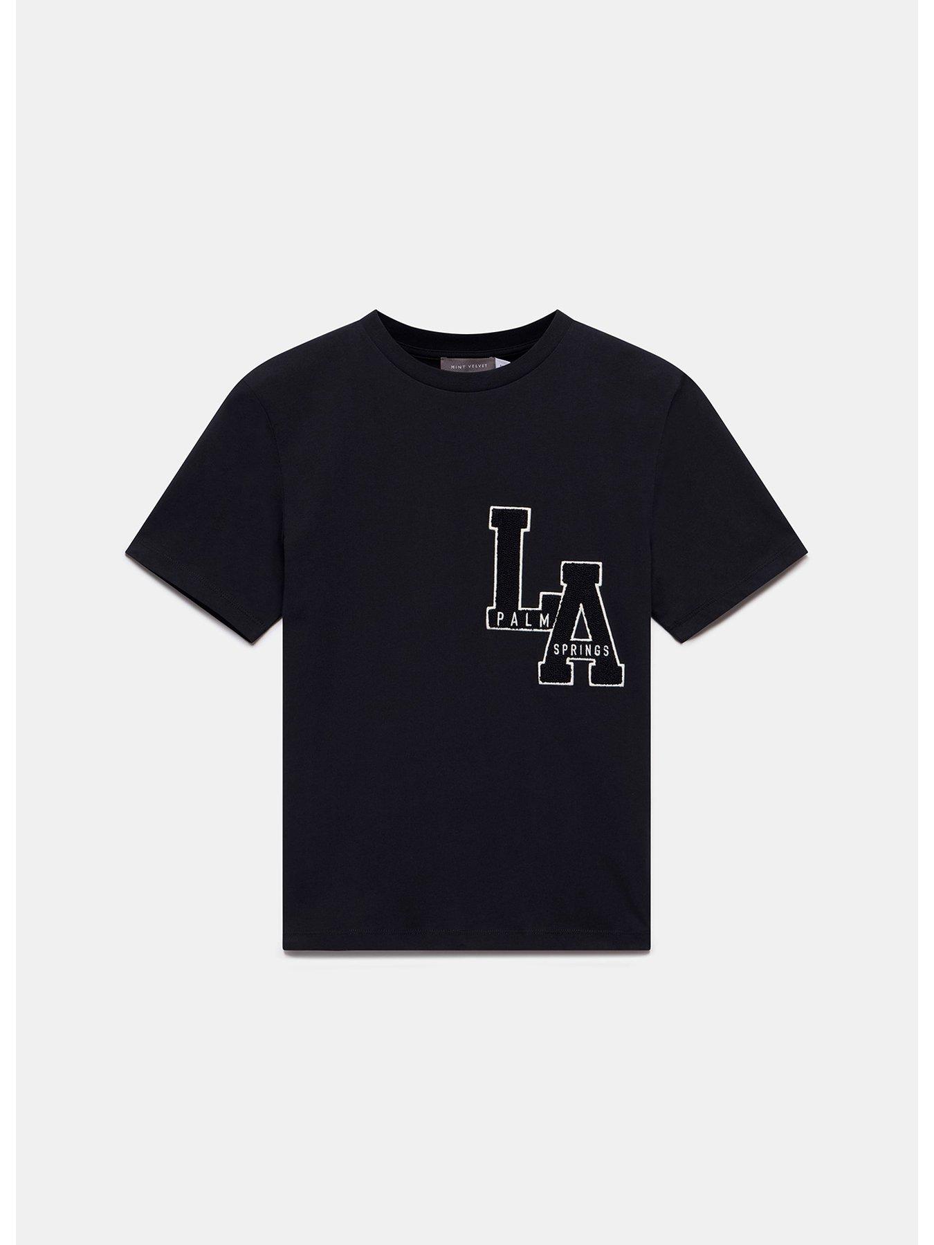 Image 4 of 5 of Mint Velvet LA Graphic T-Shirt - Black
