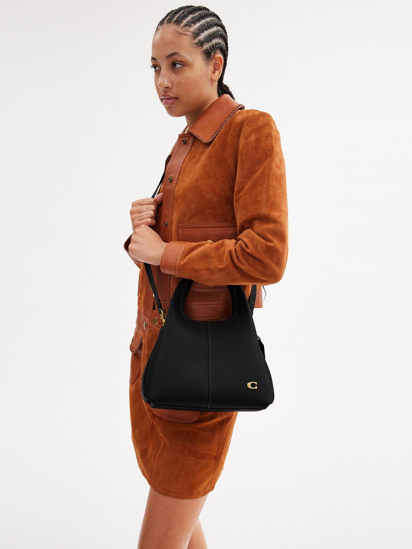 Image 2 of 4 of COACH Glovetanned Leather Twisted Tabby Shoulder Bag - Black